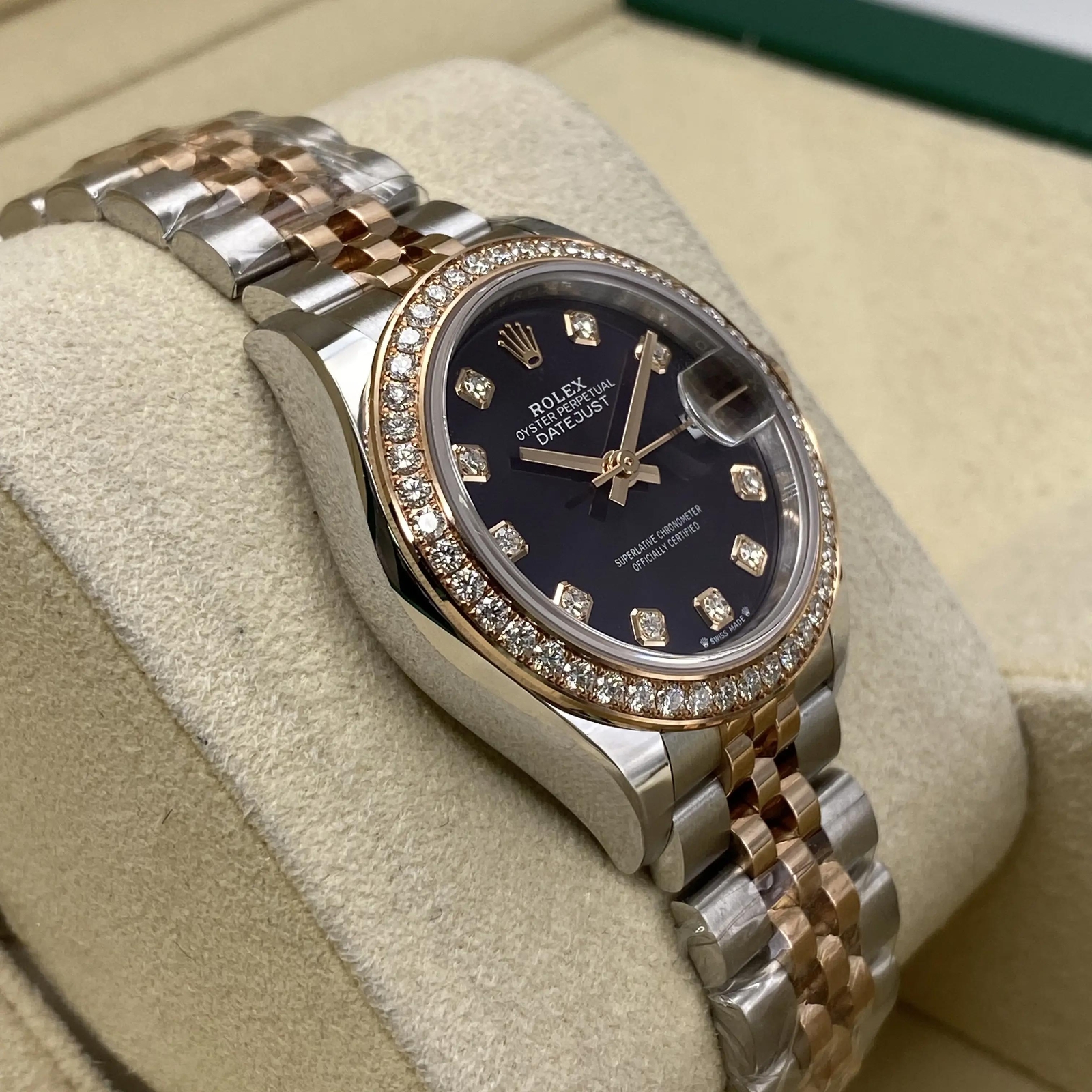 Rolex Datejust 28mm 279381RBR Aubergine Diamond Dial Automatic Watch B&P 2023