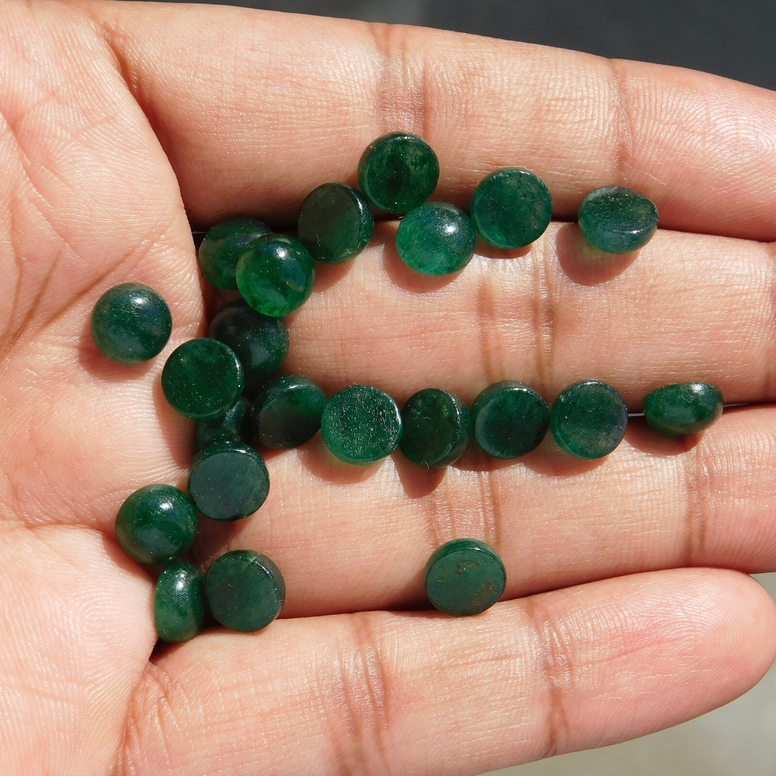 Natural Green Aventurine Round 3 mm to 20 mm Cabochon Loose Gemstone Lot