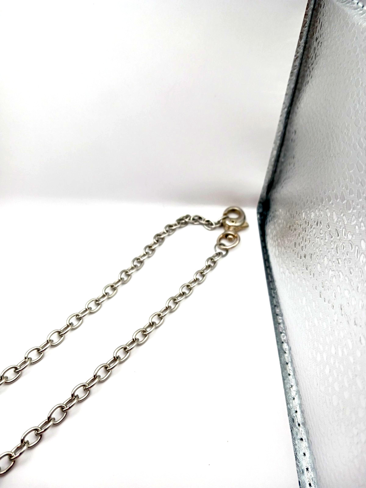 Black + Silver Gothic Heart Pendant with Silvertone Chain 21 Inches
