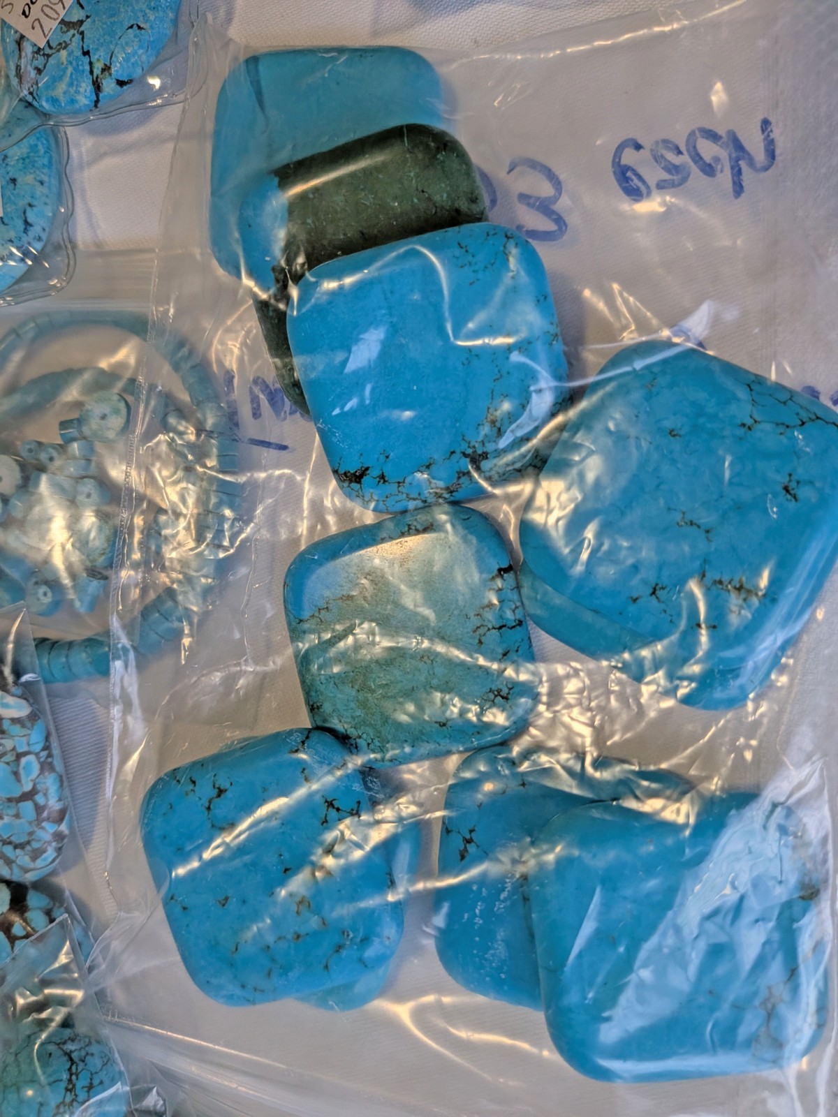 Turquoise & Magnesite beads Mixed Lot for DIY jewelry, Various size, shapes