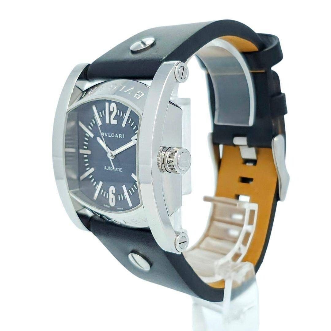 BVLGARI Assioma AA48S Automatic Black Dial Men’s Watch New Leather Strap