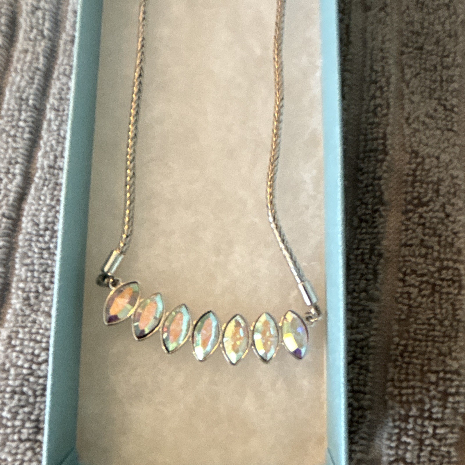Touchstone Crystal by Swarovski Silver Plated Marquise Crystal Pendant 1449N
