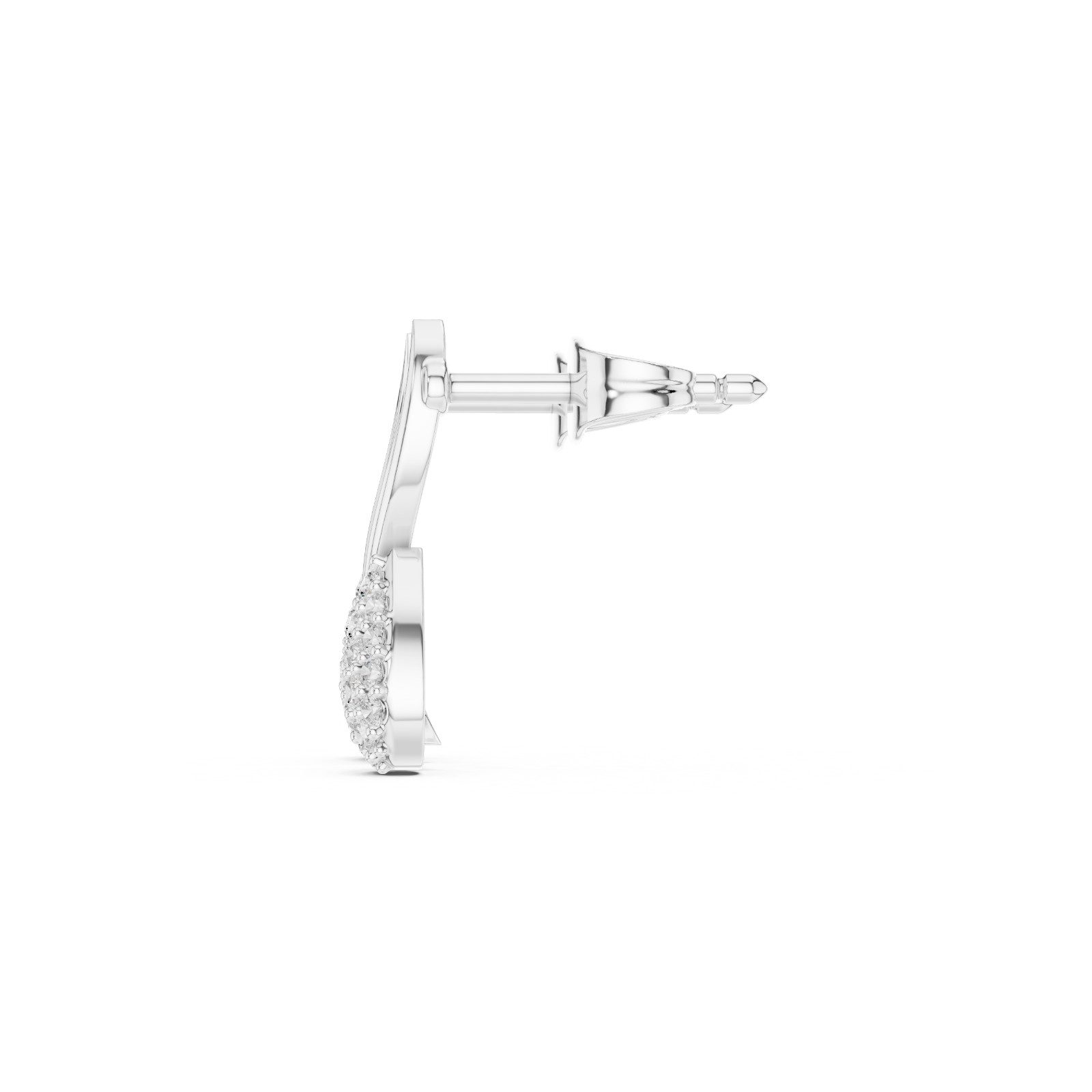 Natural Certified VVS1 D Diamond Feminine Dangle Drop Earrings 14k Gold Over