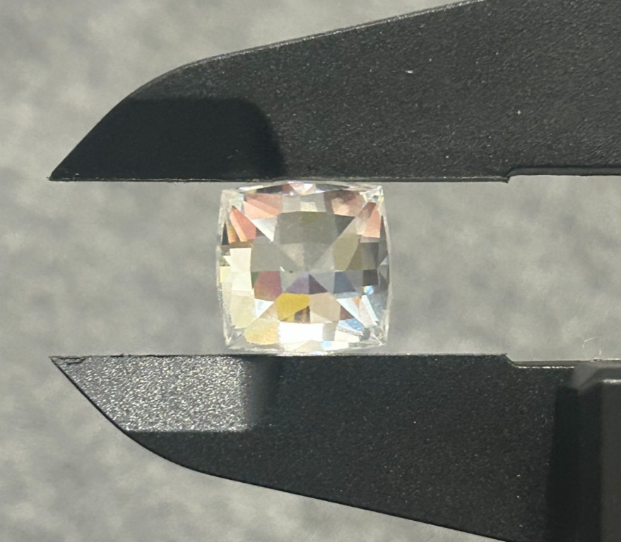 Vintage Fancy Checkerboard Square YAG 11.3mm 14.2ct Lab Gemstone