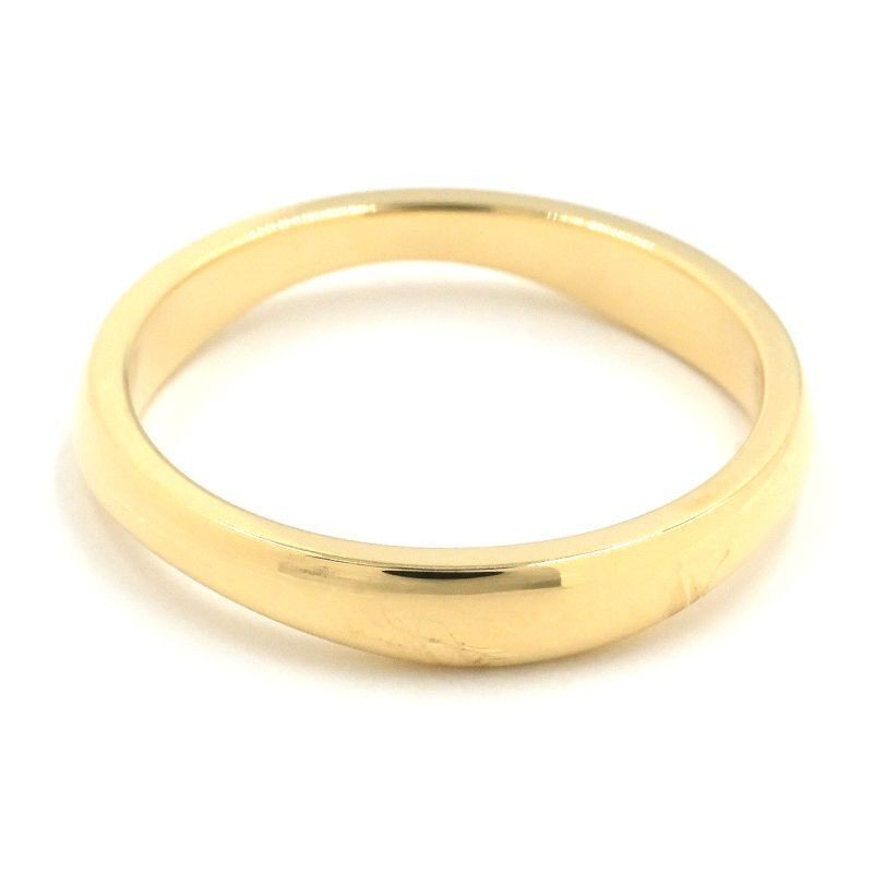 Cartier Love Me Ring #53 US6-6.25 K18YG One Side Only Wave Plain Ring Gold 3.3g