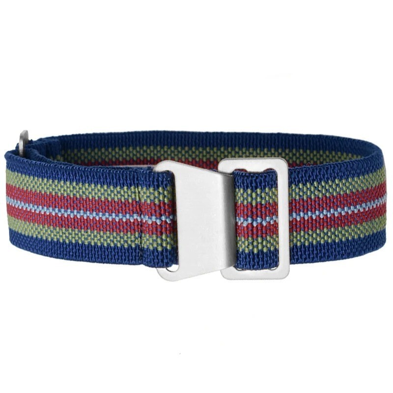 60s French Troops Parachute Bag Elastic Watch Strap 20mm 22mm Nylon Watchbands