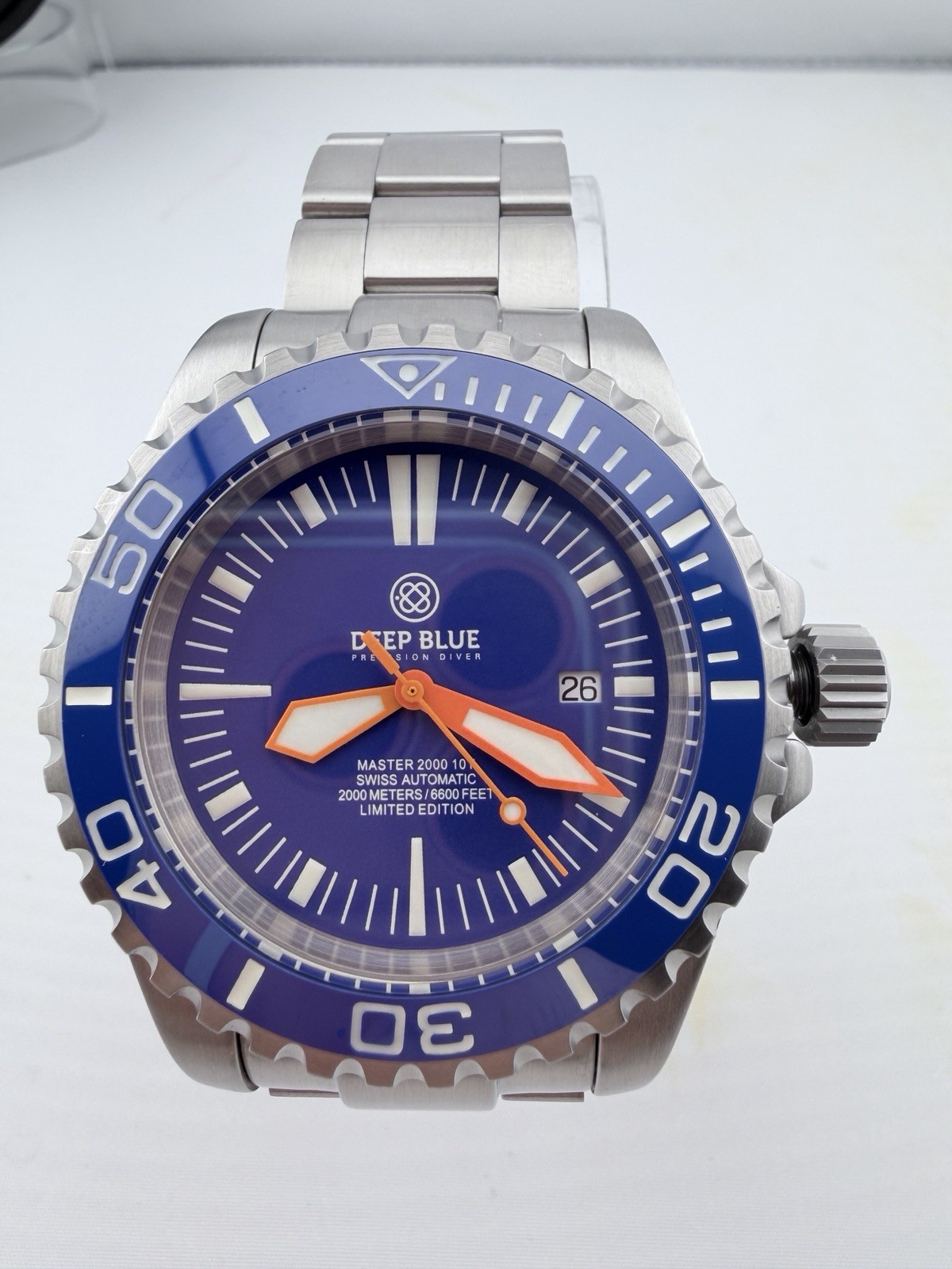 Deep Blue Master 2000 10-Year Anniversary Swiss ETA Auto LE 718/1000 46mm