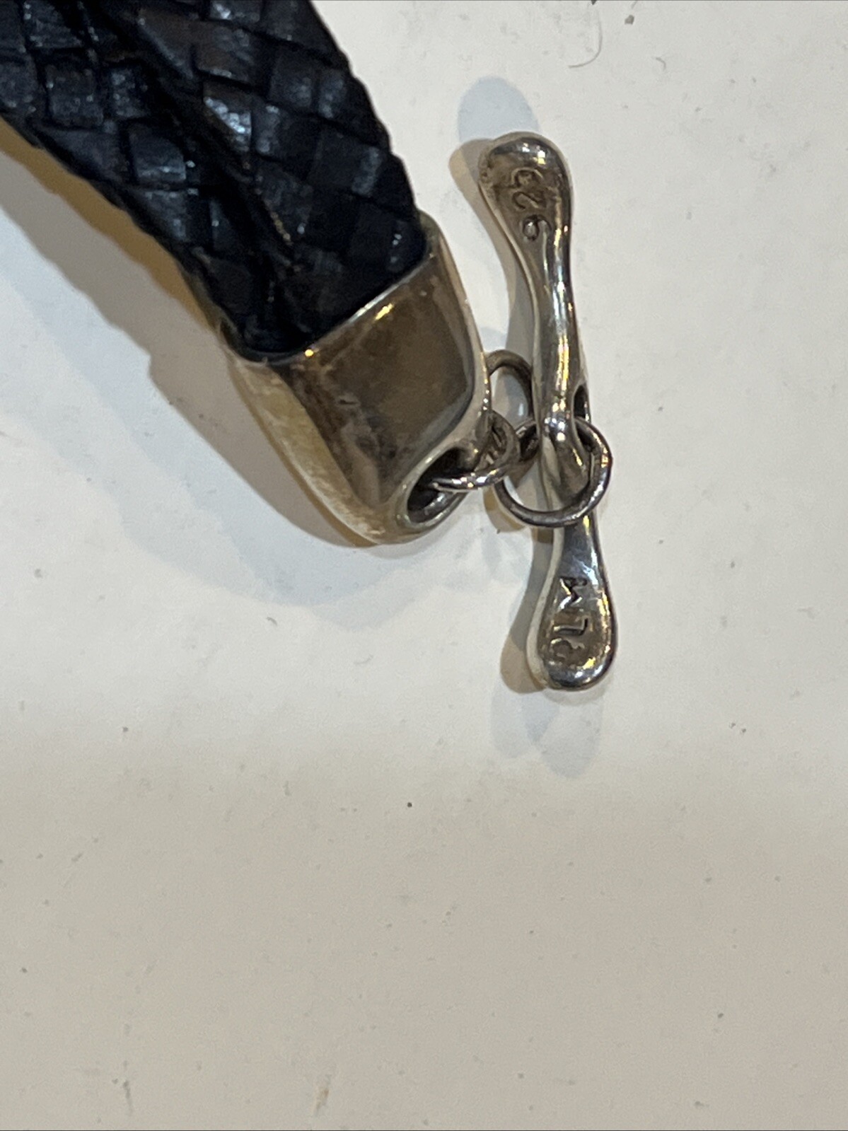 RLM Studio Robert Lee Morris Sterling 925 Silver & Leather 3 Strand Bracelet