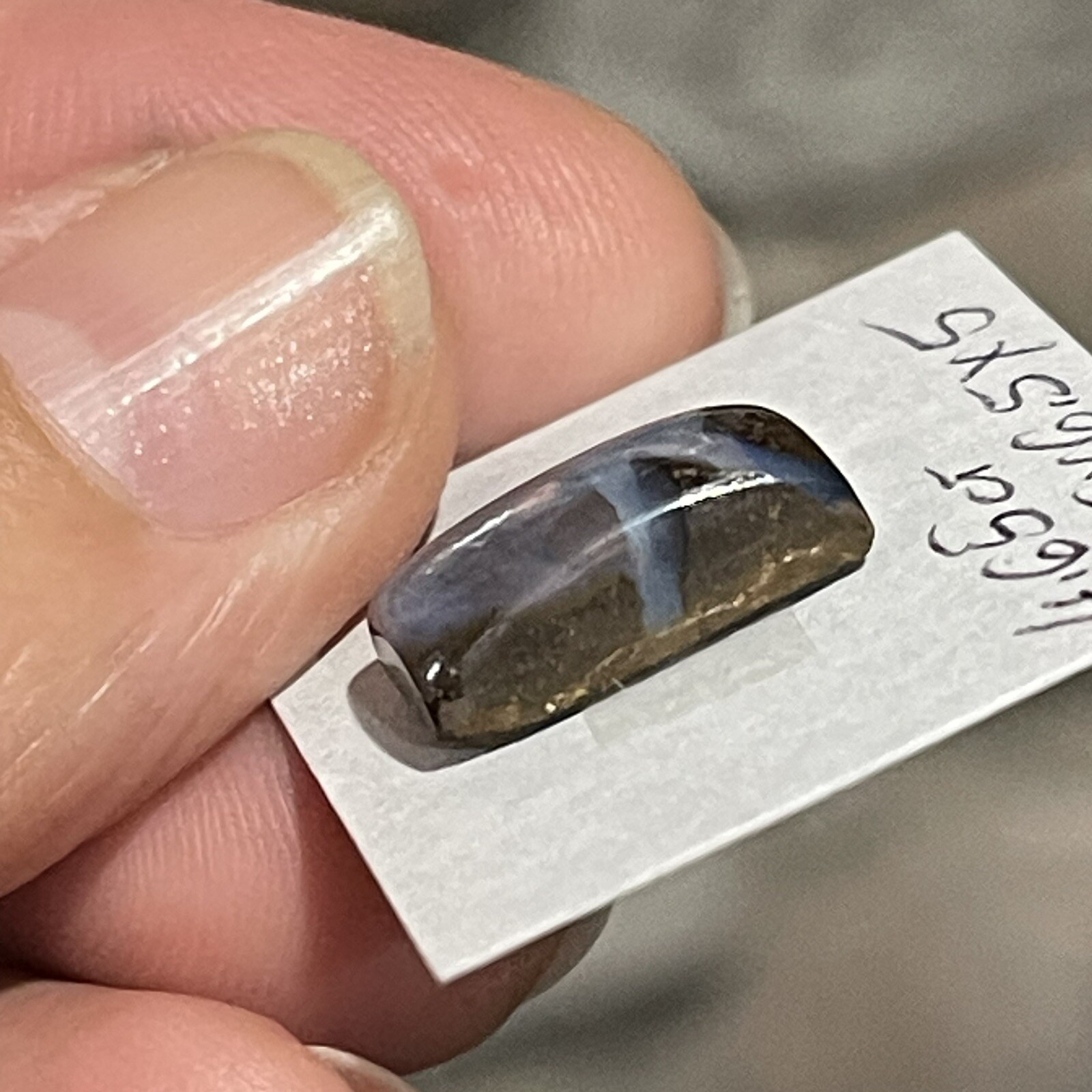 4.65ct 13.5×6.5x5mm Australian Crystal Boulder Opal Cabochon Ring Gem