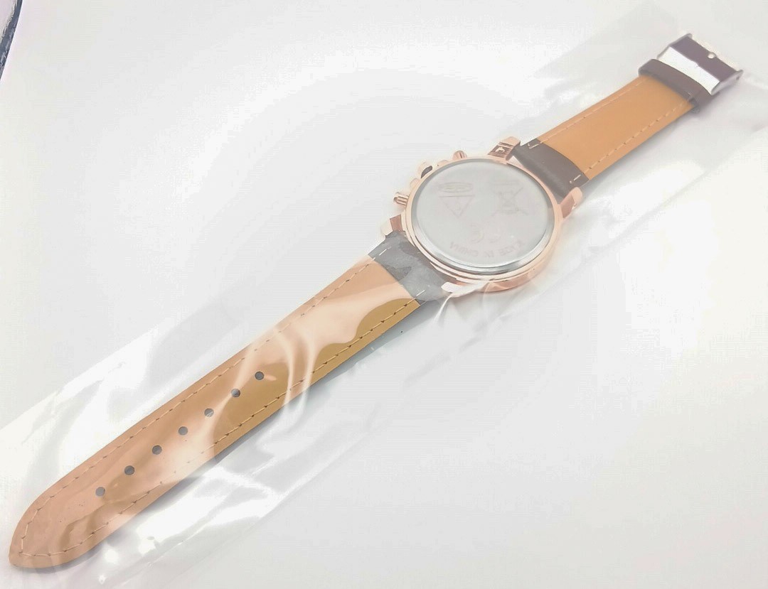 *Brand New* Geneva Platinum Rose-Gold Tone, Brown Faux Leather