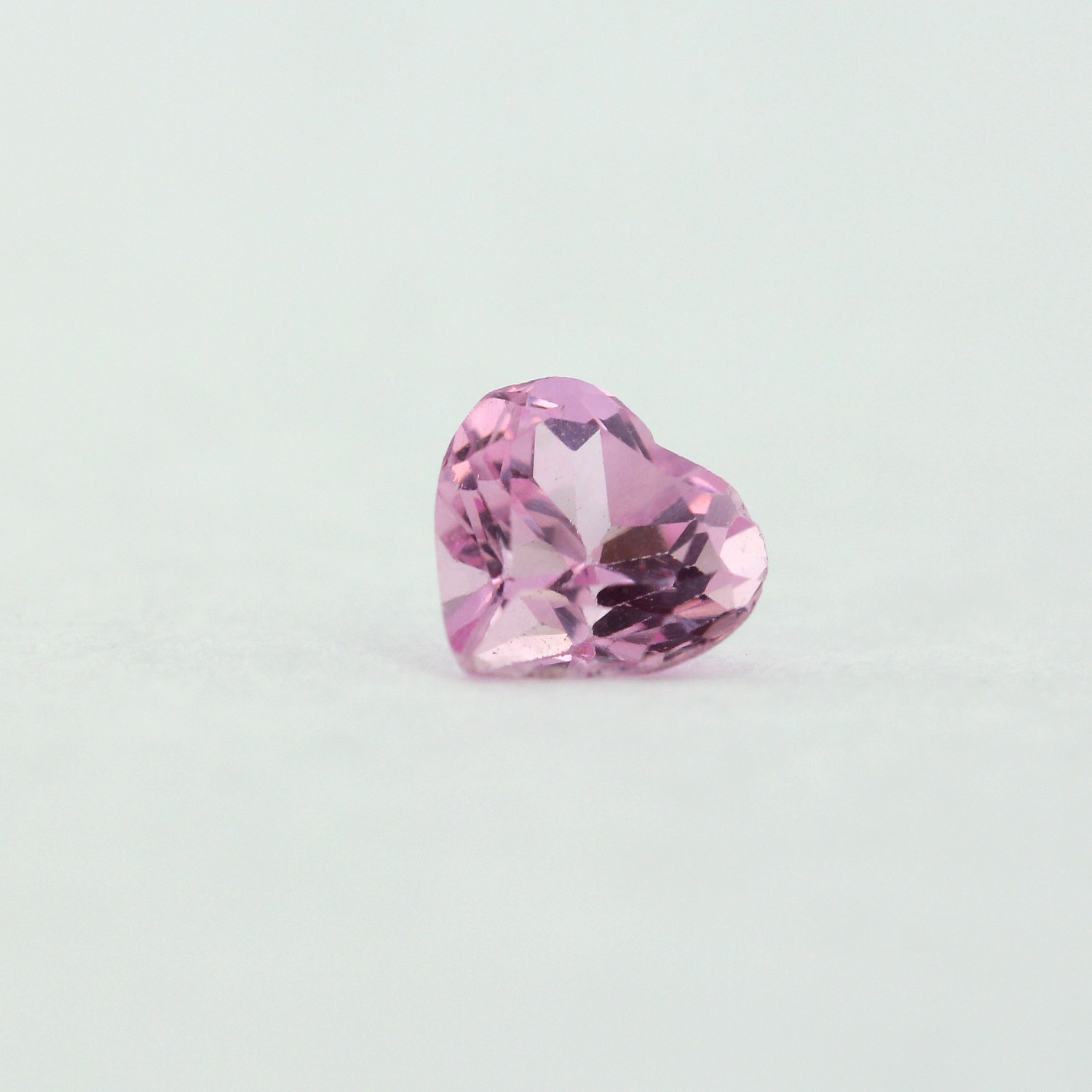 Loose Heart Shape Cut Pink Sapphire CZ Stone Single Cubic Zirconia Birthstone