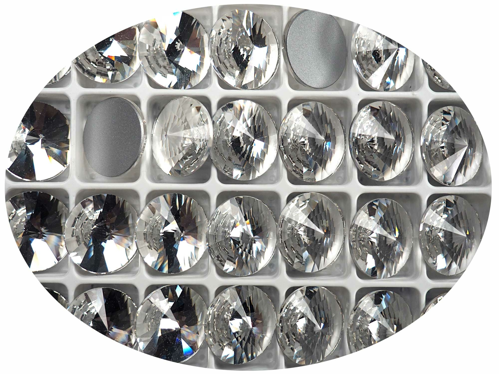Crystal clear, Genuine Preciosa Czech MC RIVOLI FLATBACK Stones, 10-12-14-16mm