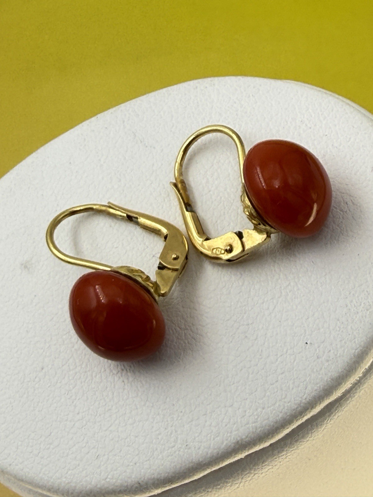 earrings earrings CORAL red MEDITERRANEAN CORAL gold 18KT GOLD-750