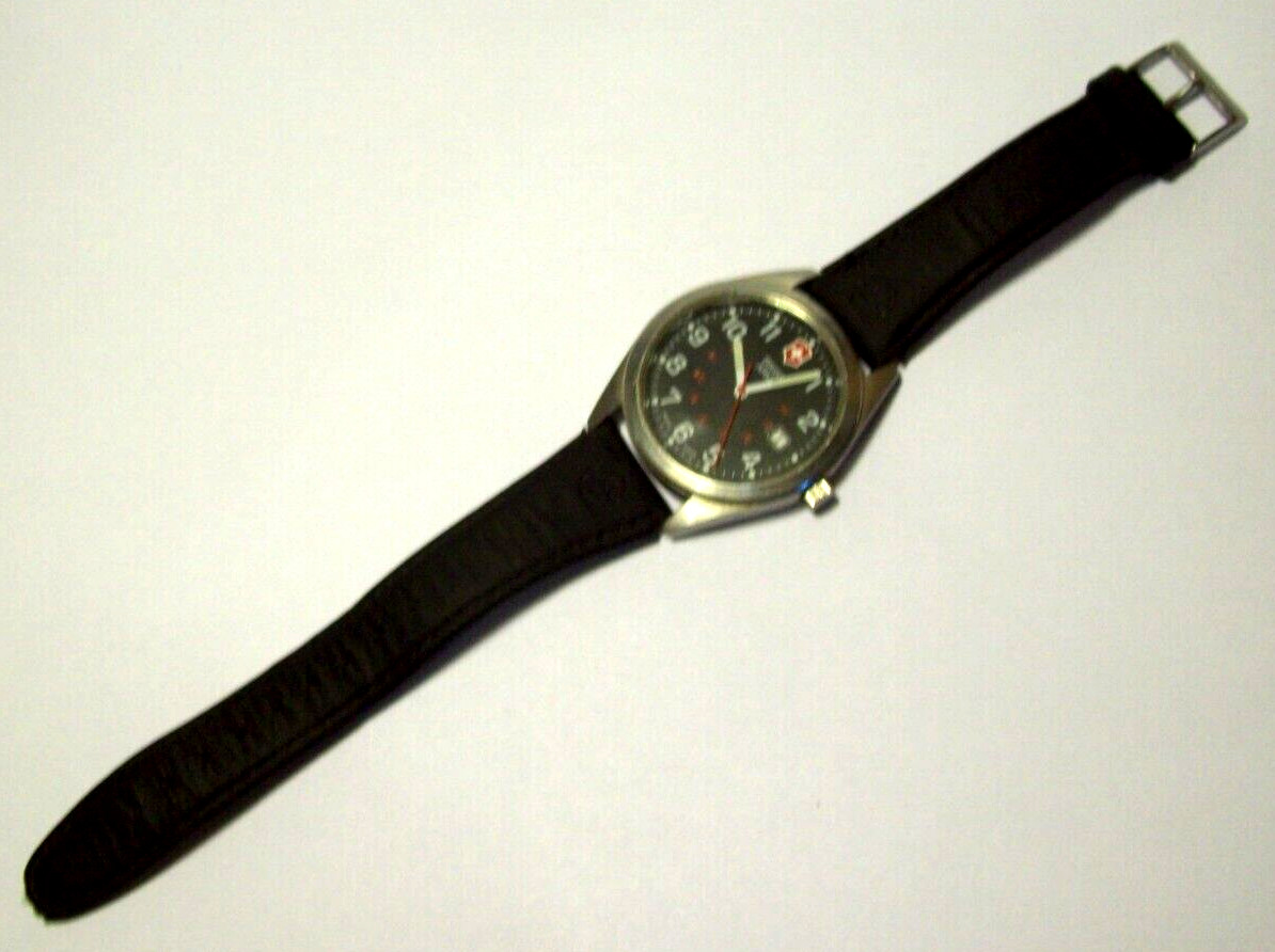 Victorinox Swiss Army Genuine Military Field Mens Watch w/Date Looks & Runs Nice