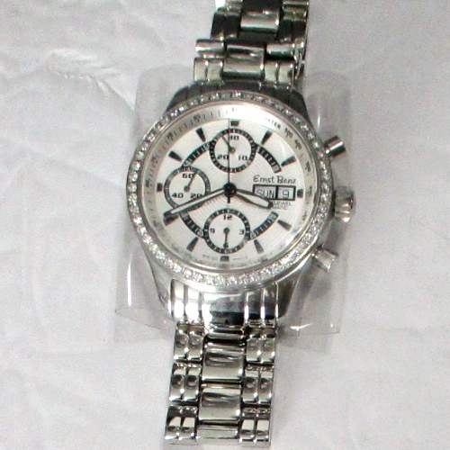 Ernst Benz Chronoscope GC20122D 40mm Polished SS, Diamond Bezel, automatic watch