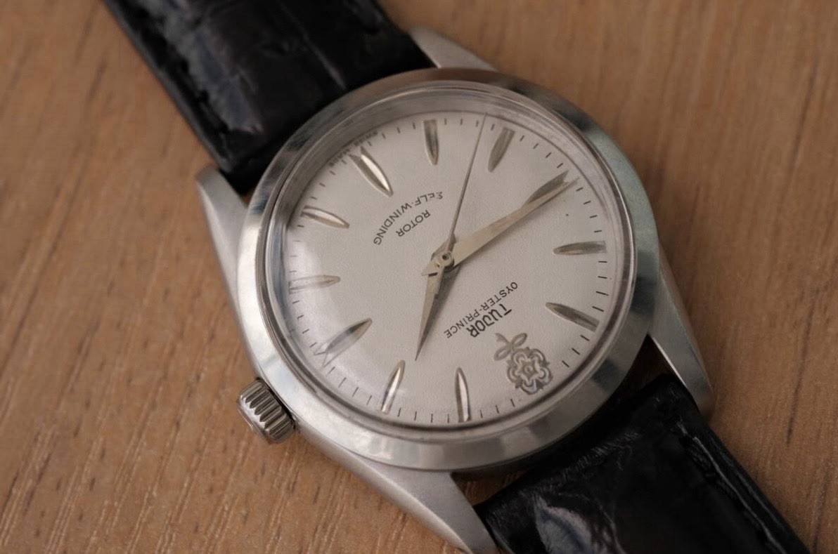 Vintage TUDOR Oyster Prince Ref.7964 Big Rose Automatic White Dial Men’s Watch