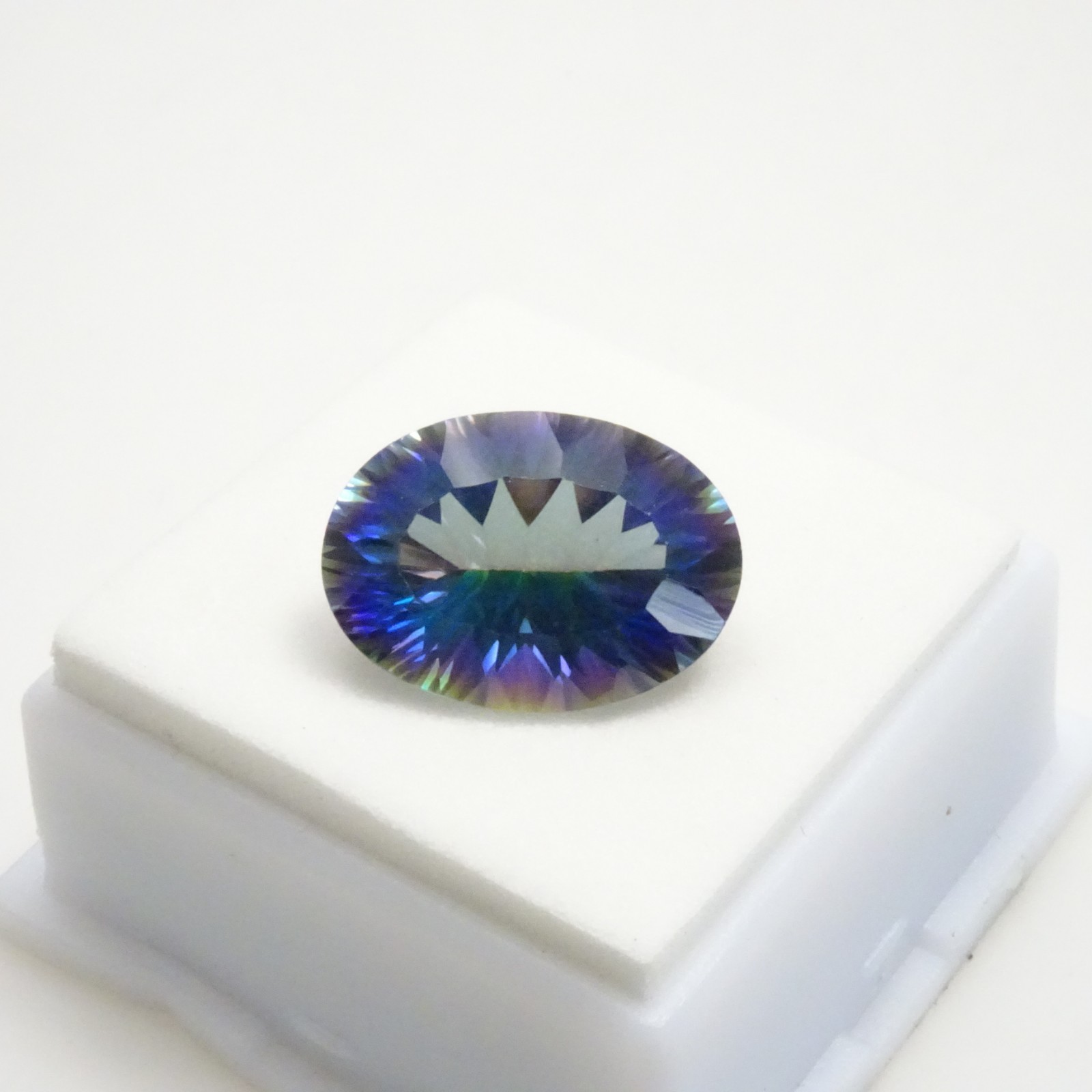 Stunning Mystic Quartz Oval 10.30ct – 18x13mm – Concave Cut – Brazilian Quartz