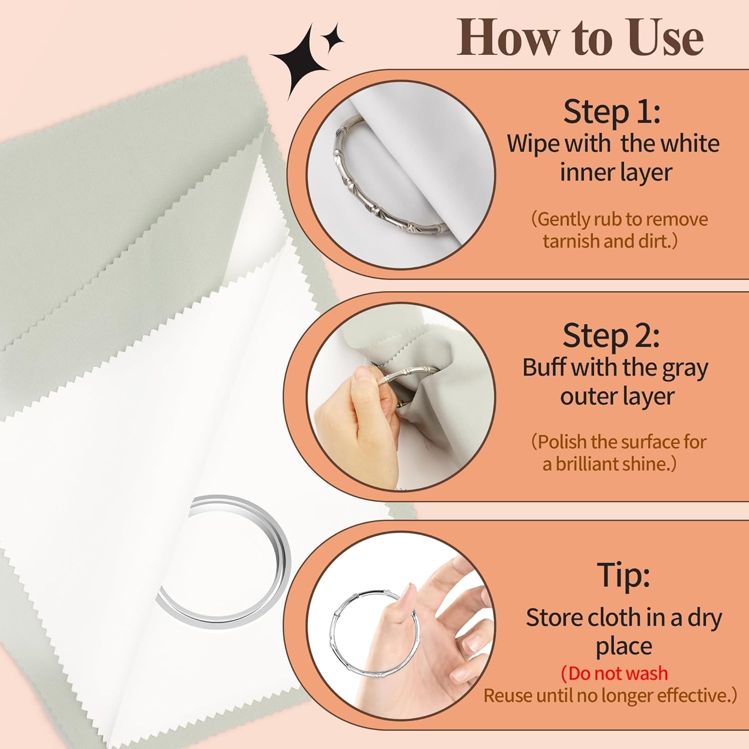 Durable Jewelry Polishing Cloths – 10″ x 12″ Set of 3 for Watches & Coins