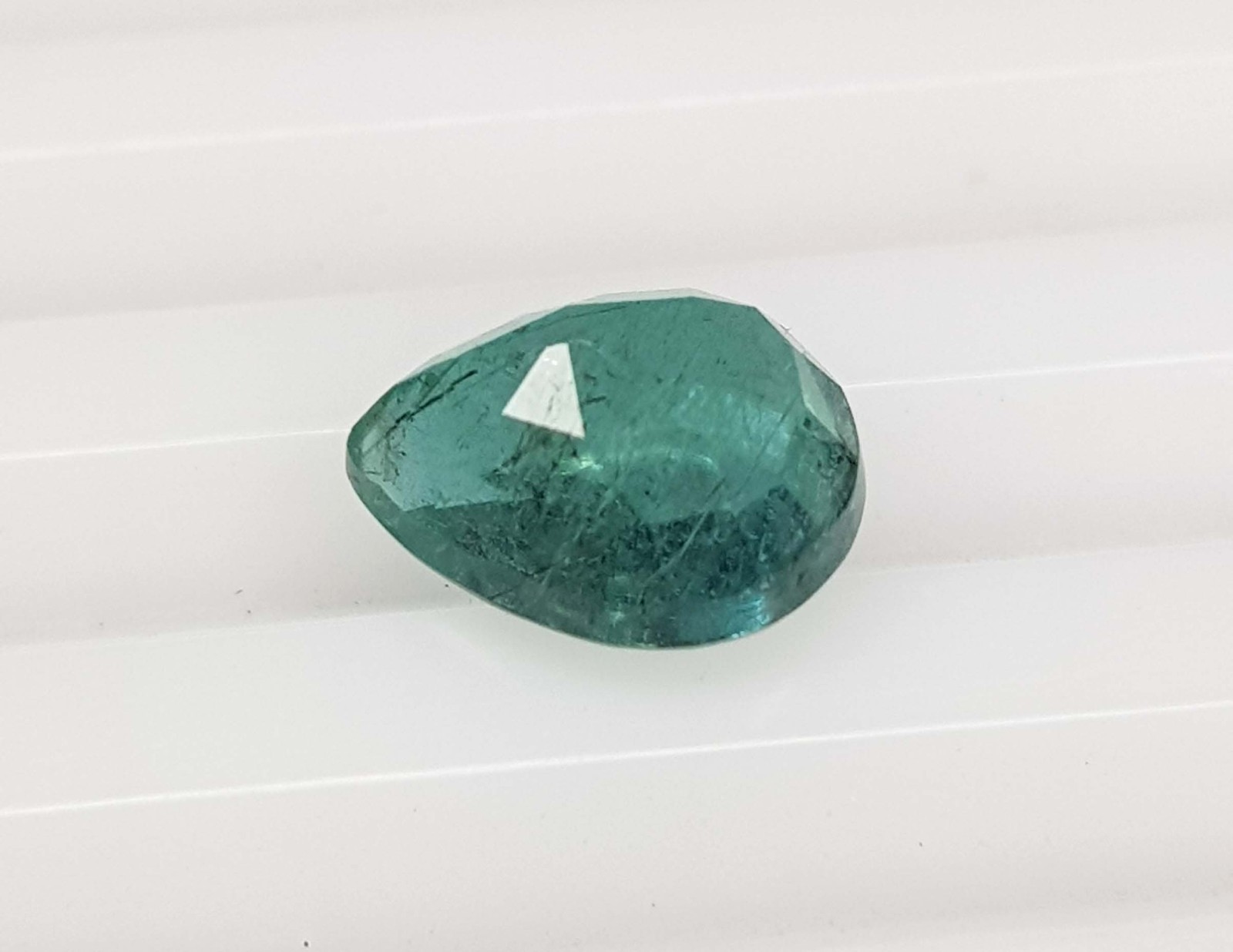 1.74 Ct Natural Emerald Zambia Pear Shape Untreated Loose Gemstone
