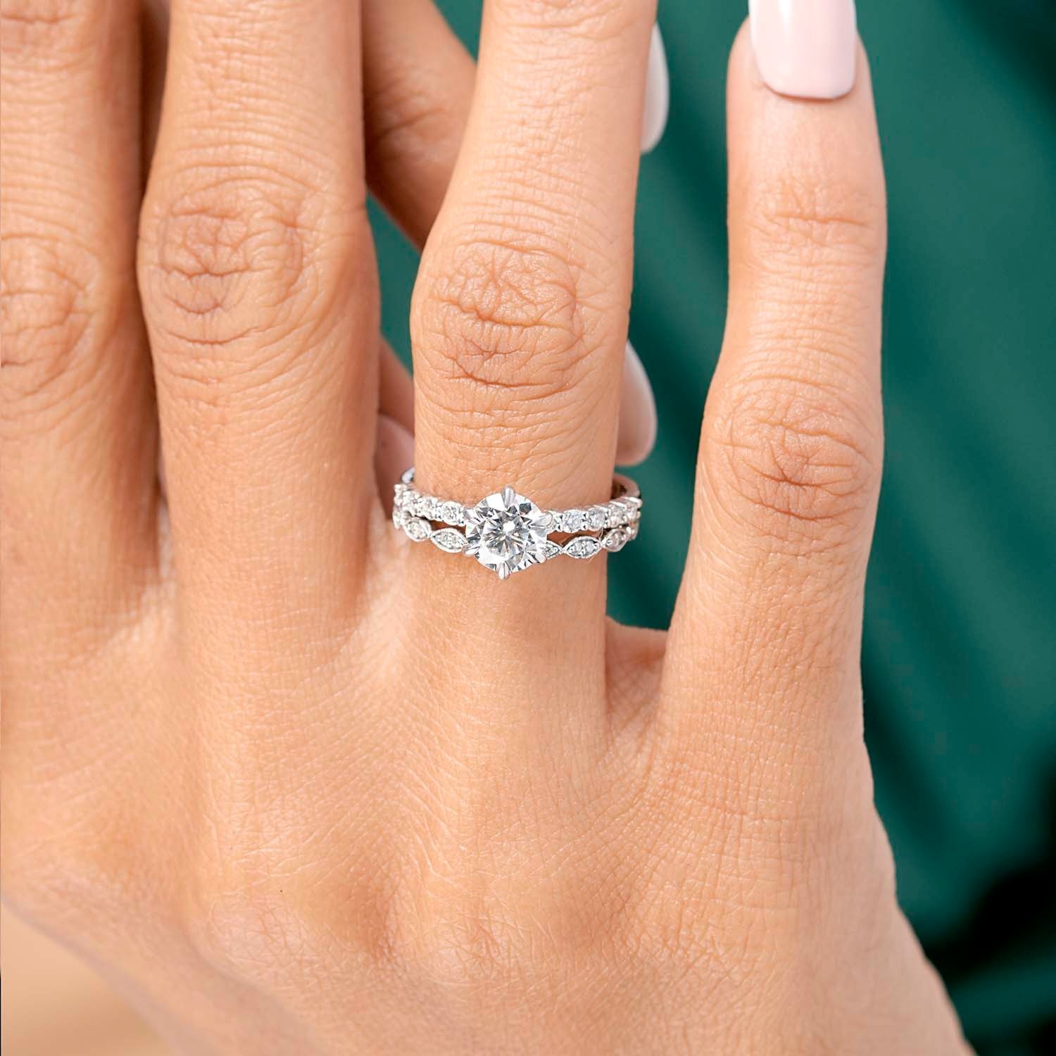 1.43 Ct Round Lab Grown Diamond Solitaire Prong Set Ring 18K Rose Gold