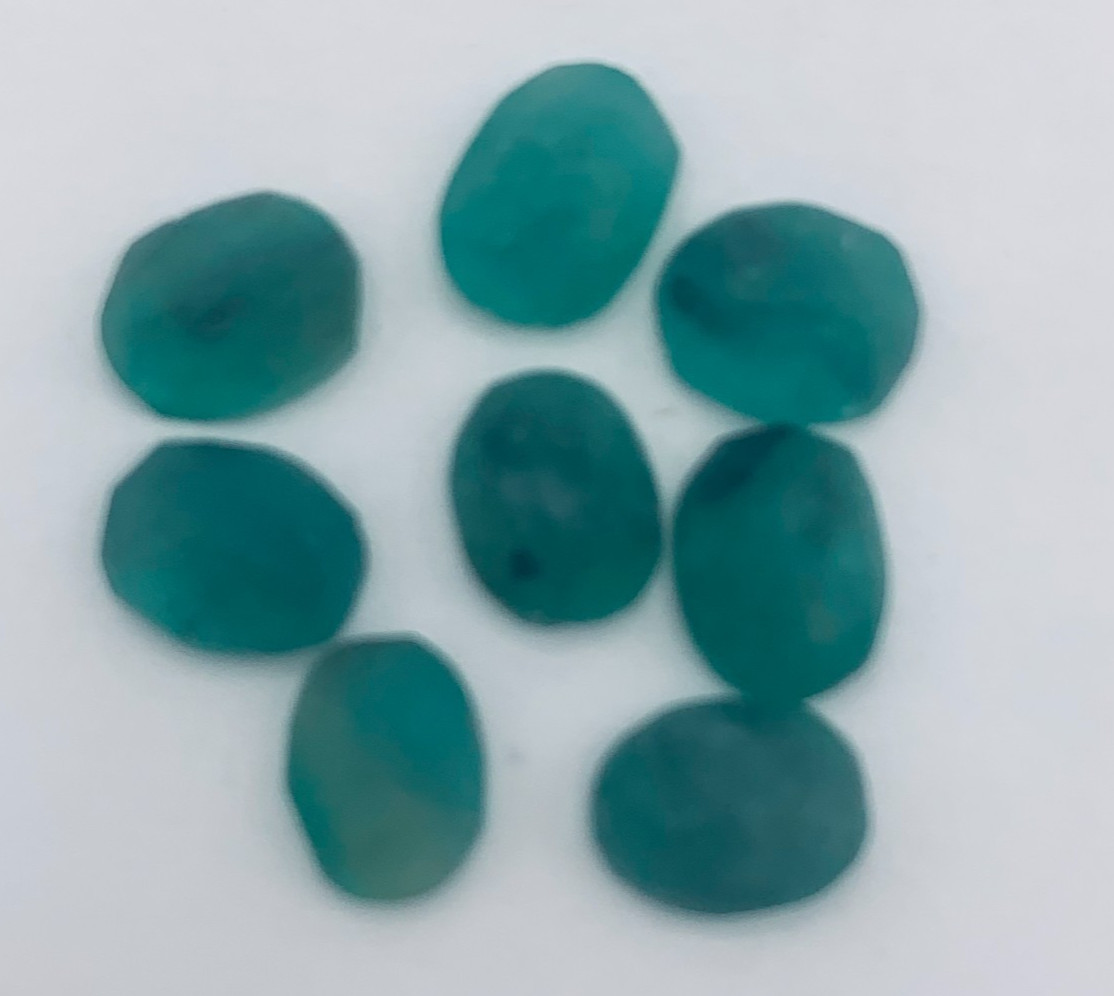 Natural Emerald Preform Rough Lot 8 Pcs 11.75 Tcw Clarity I1 Green Brazil N007