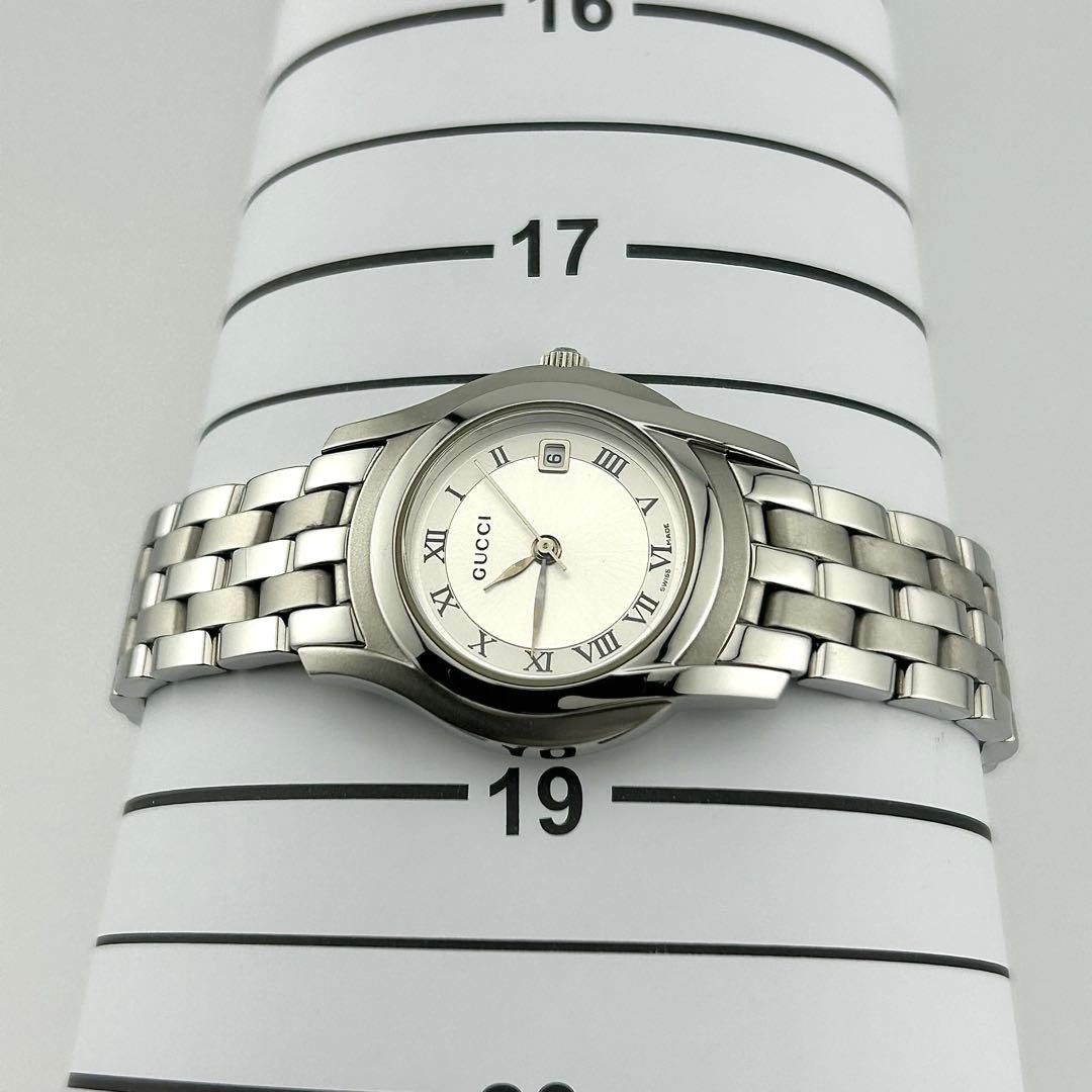 GUCCI 5500L Women’s Quartz Watch Silver Dial 27mm Stainless Steel
