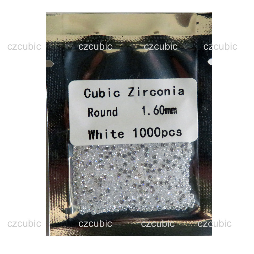 1000 PCS ROUND CUBIC ZIRCONIA/CZ LOOSSE STONE 5A QUALITY 0.80-2.50 MM FREE SHIP