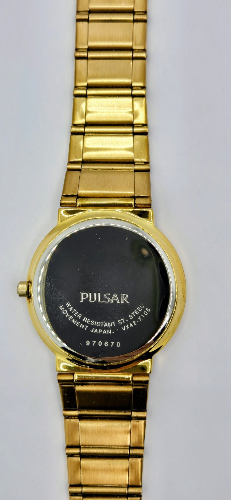 Women’s Pulsar All Stainless Steel Champagne Dial Gold Tone Date Quartz Watch