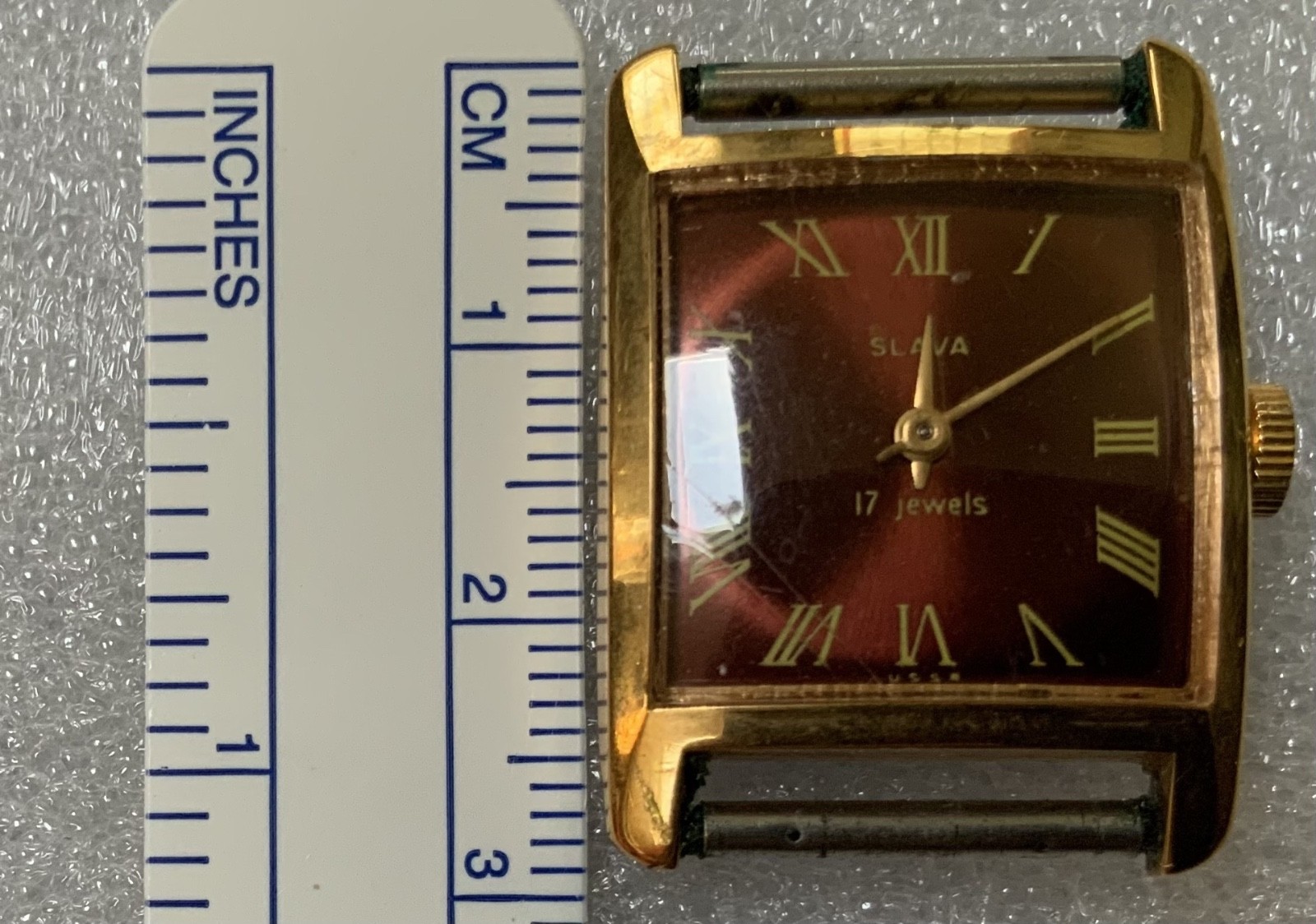Vintage Slava USSR Woman Watch 17 Jewels Movement Marked 1600 Works Very Good