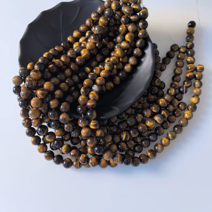 10 Strand Natural Tiger Eye Stone Round Spacer Loose Beads 10mm DIY Jewelry SWC0