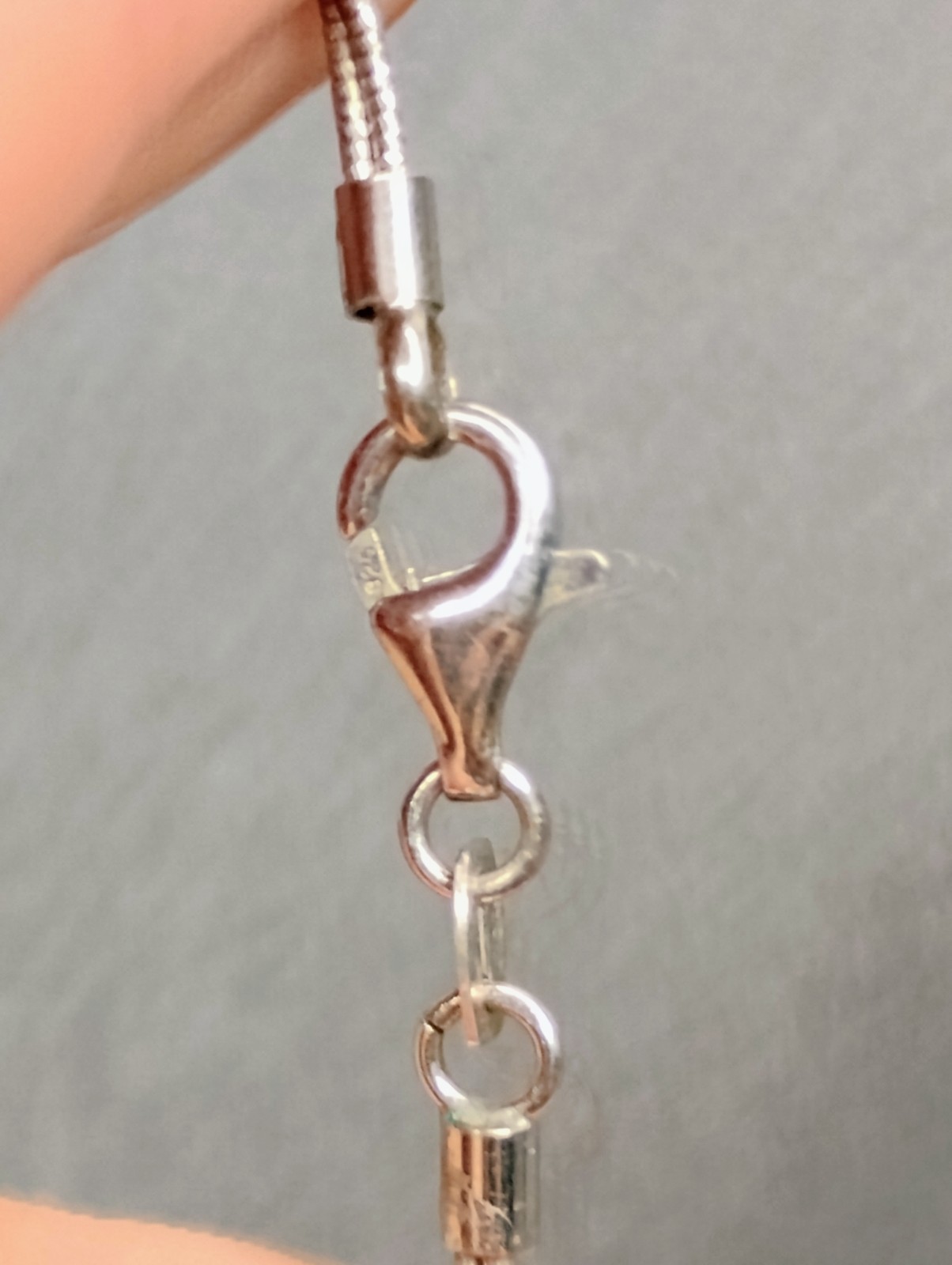 Signed Midas .925 Sterling Silver Ball Bead Cz Station Necklace