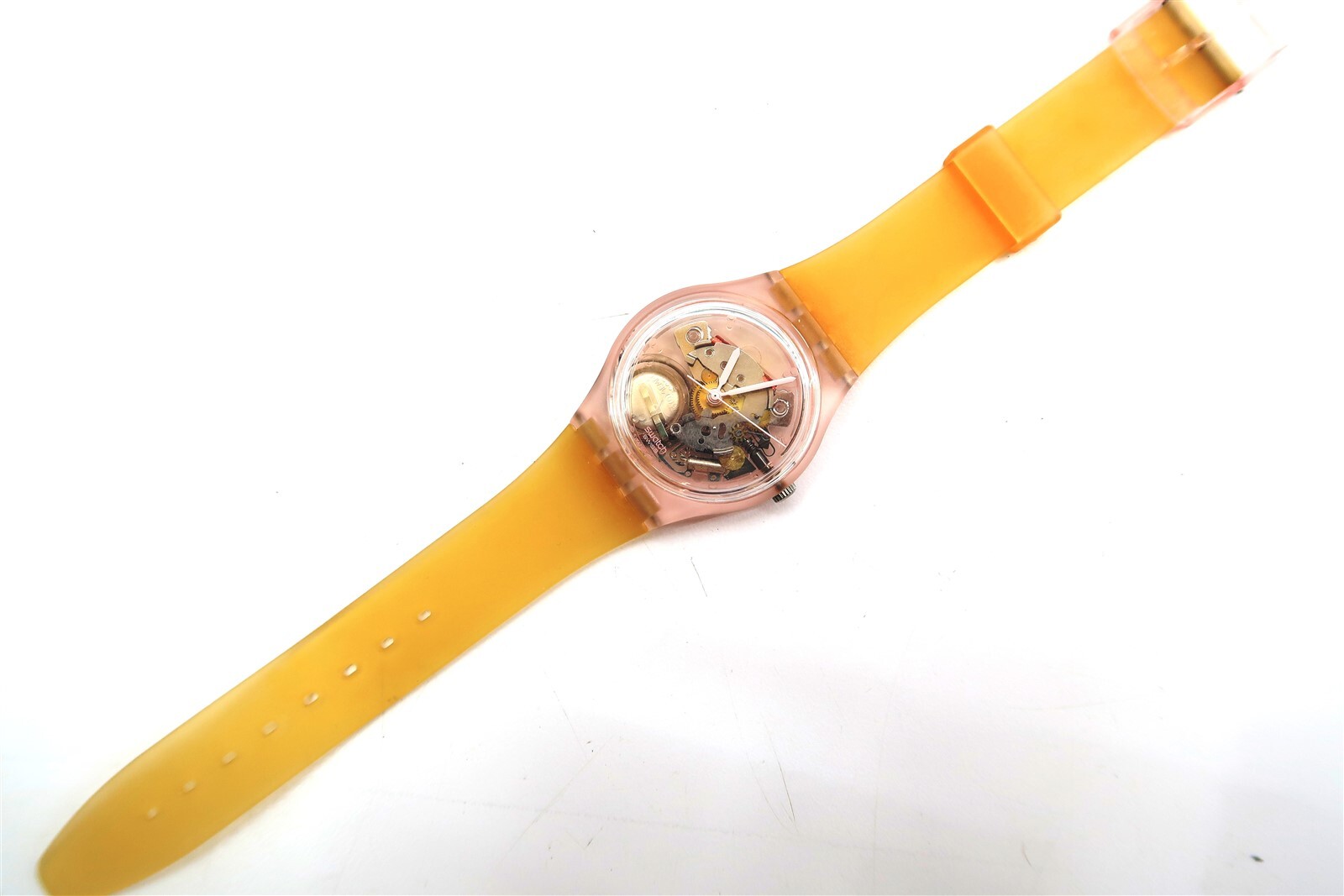 NEW Swatch Watch FLEUR SAUMON GP117P with Case and Papers 2001 Gents NOS