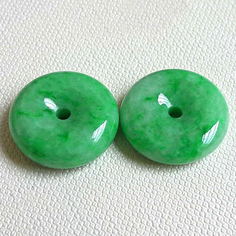 AGrade Myanmar Jadeite Safety Buckle Pendant Unisex Full Green Ice Jade Necklace