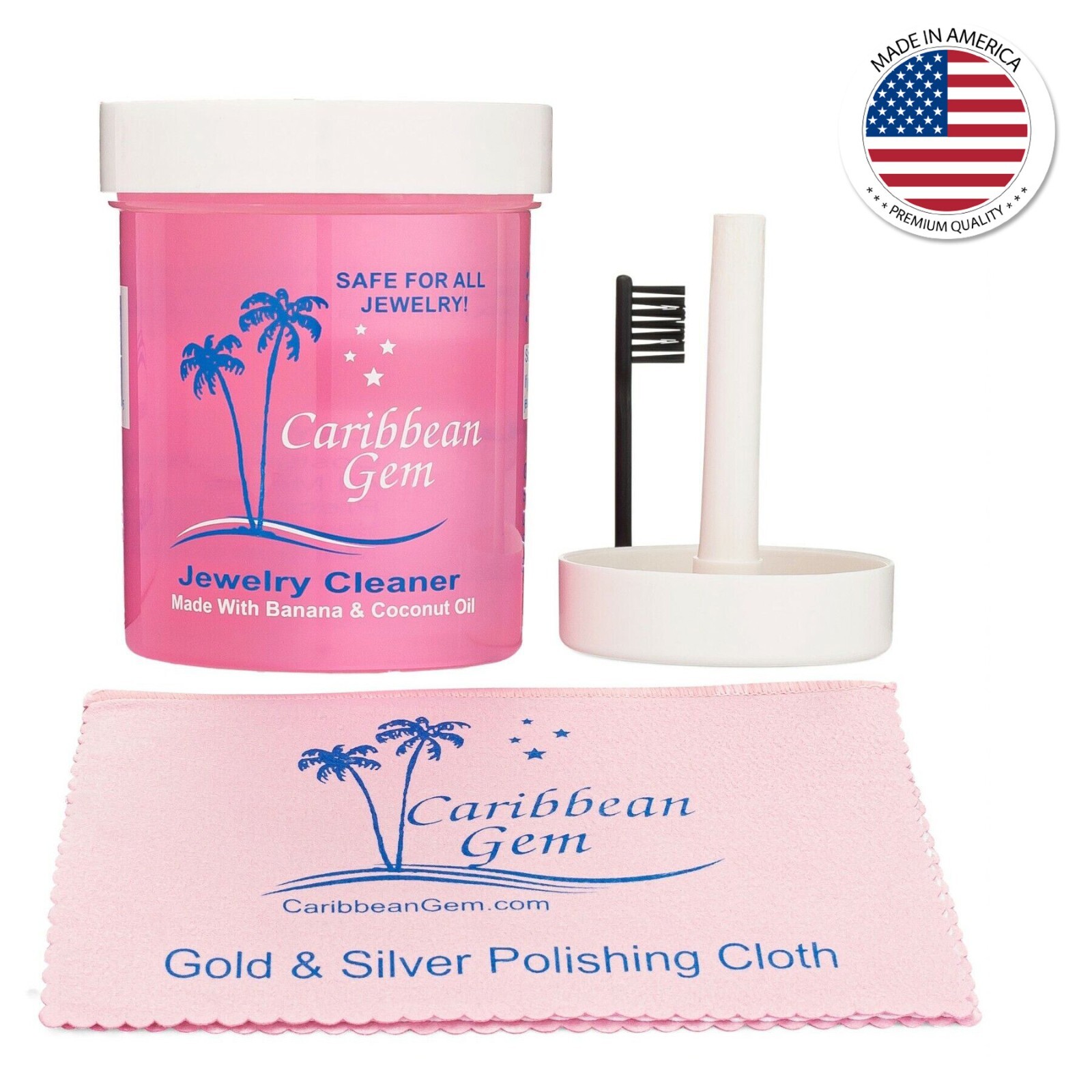 Caribbean Gem Jewelry Cleaner Solution For All Metal Jewelry – Highest Quality