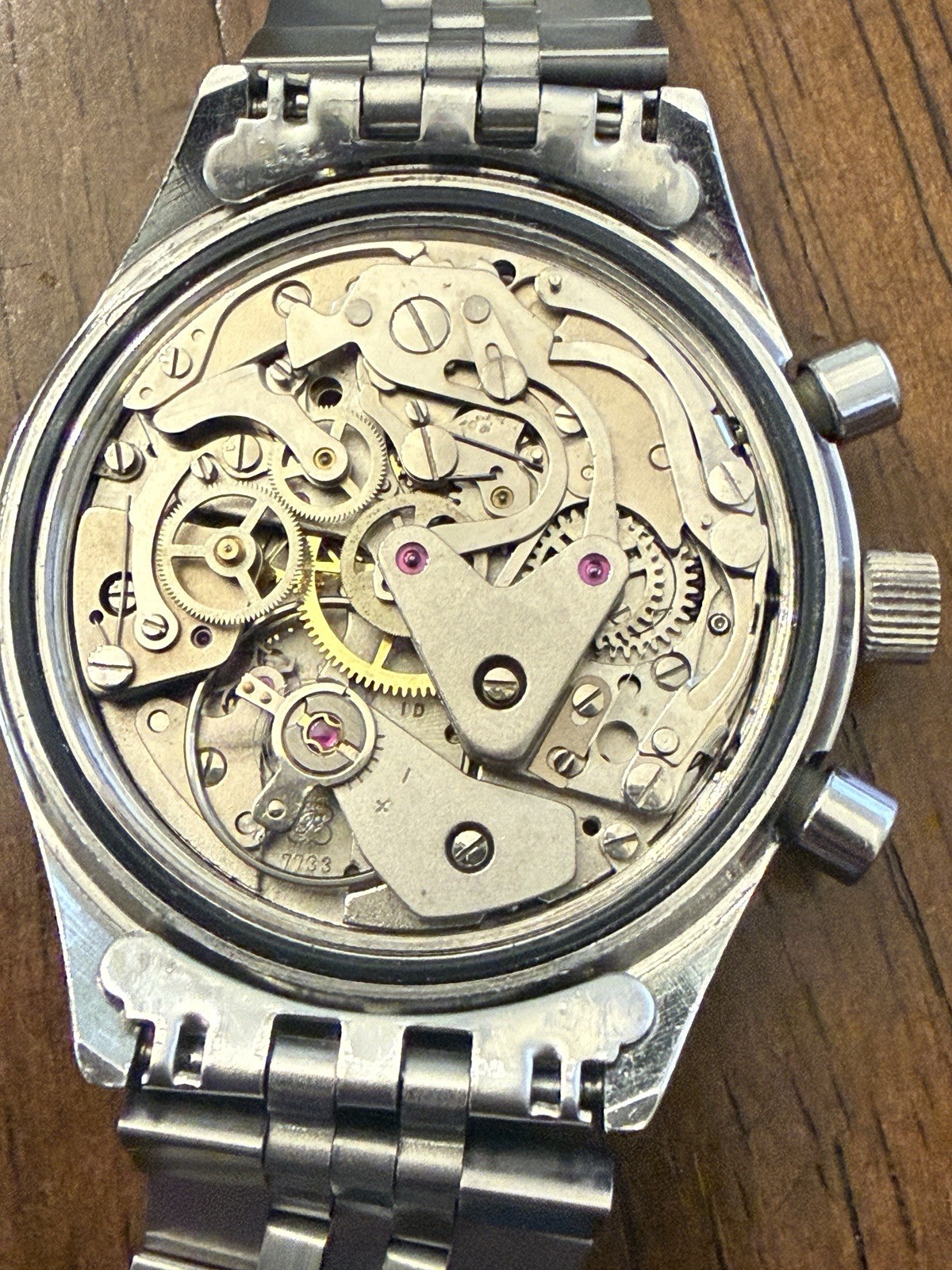 Vintage1968 Stowa Big Eye Chronograph Panda Valjoux 7733 Movement