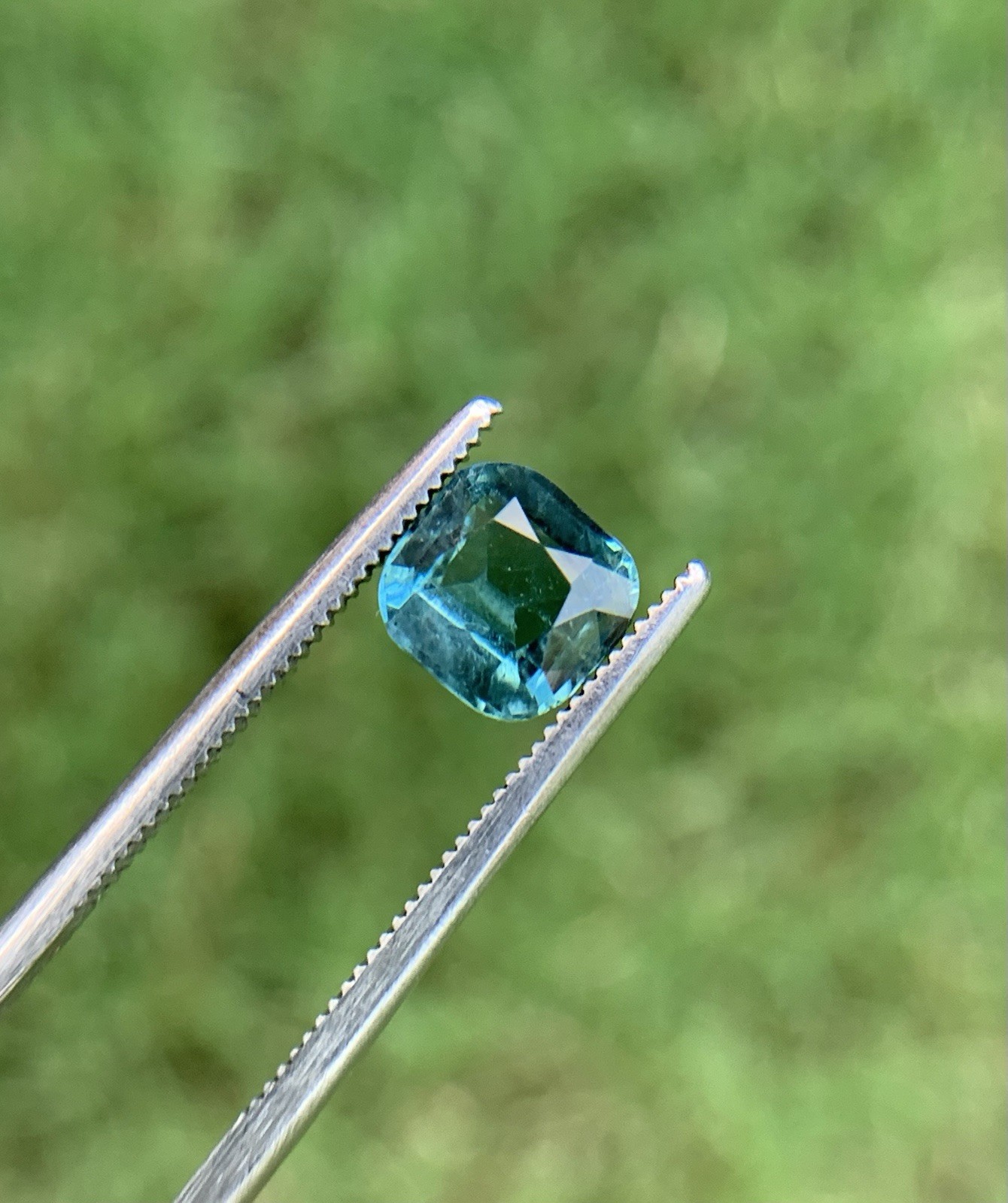 1 Ct Rare Indicolite Tourmaline Ink Blue Cushion Cut Loose Gem 6.25×6.07×3.63 MM