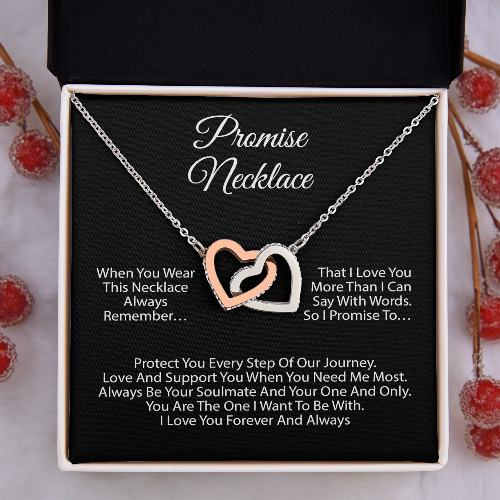 Promise Necklace For Soulmate, Valentine Gift, Birthday Gift, Anniversary Gift