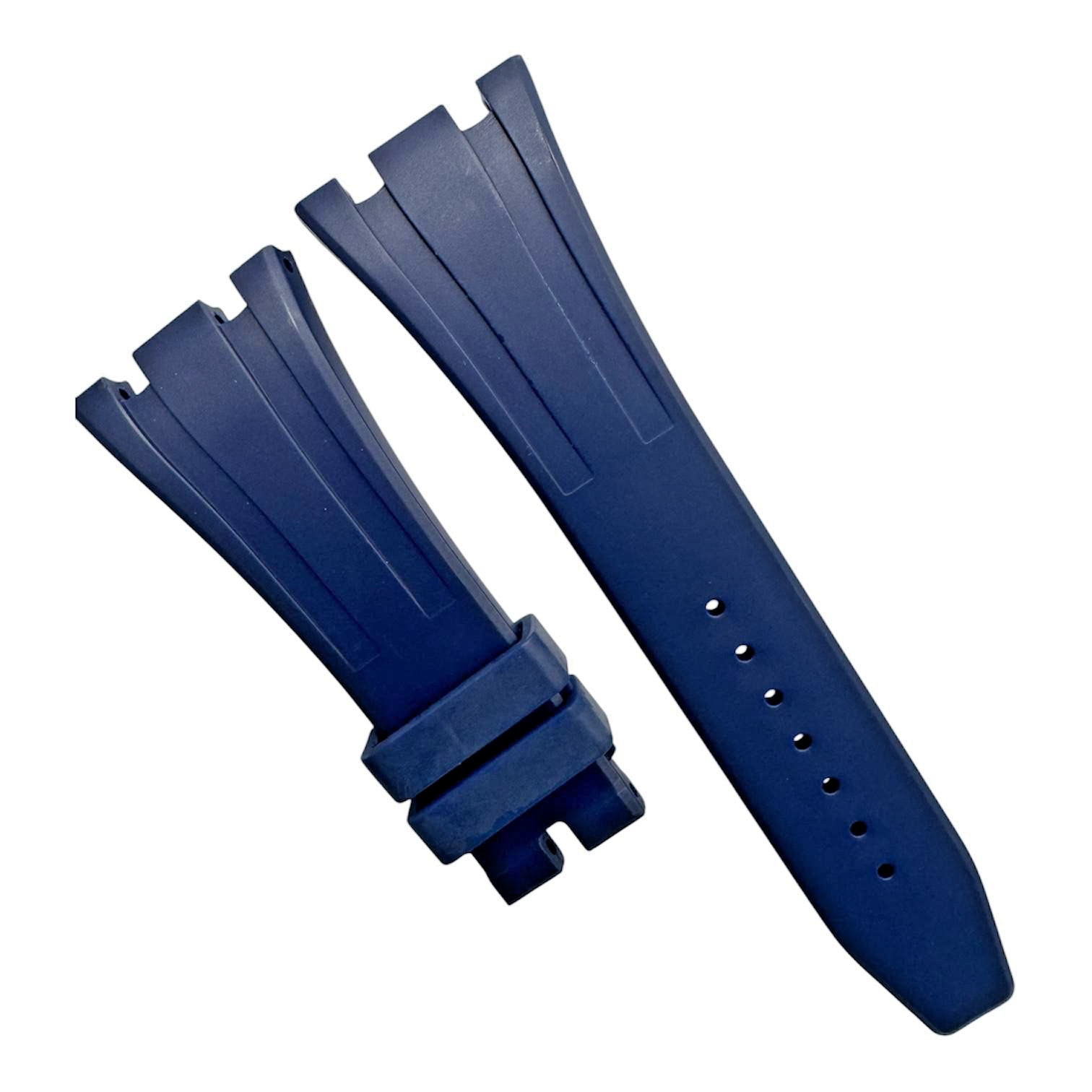 High-Quality Dark Blue Rubber Watch Band – 27mm for AP Watches | No Buckle