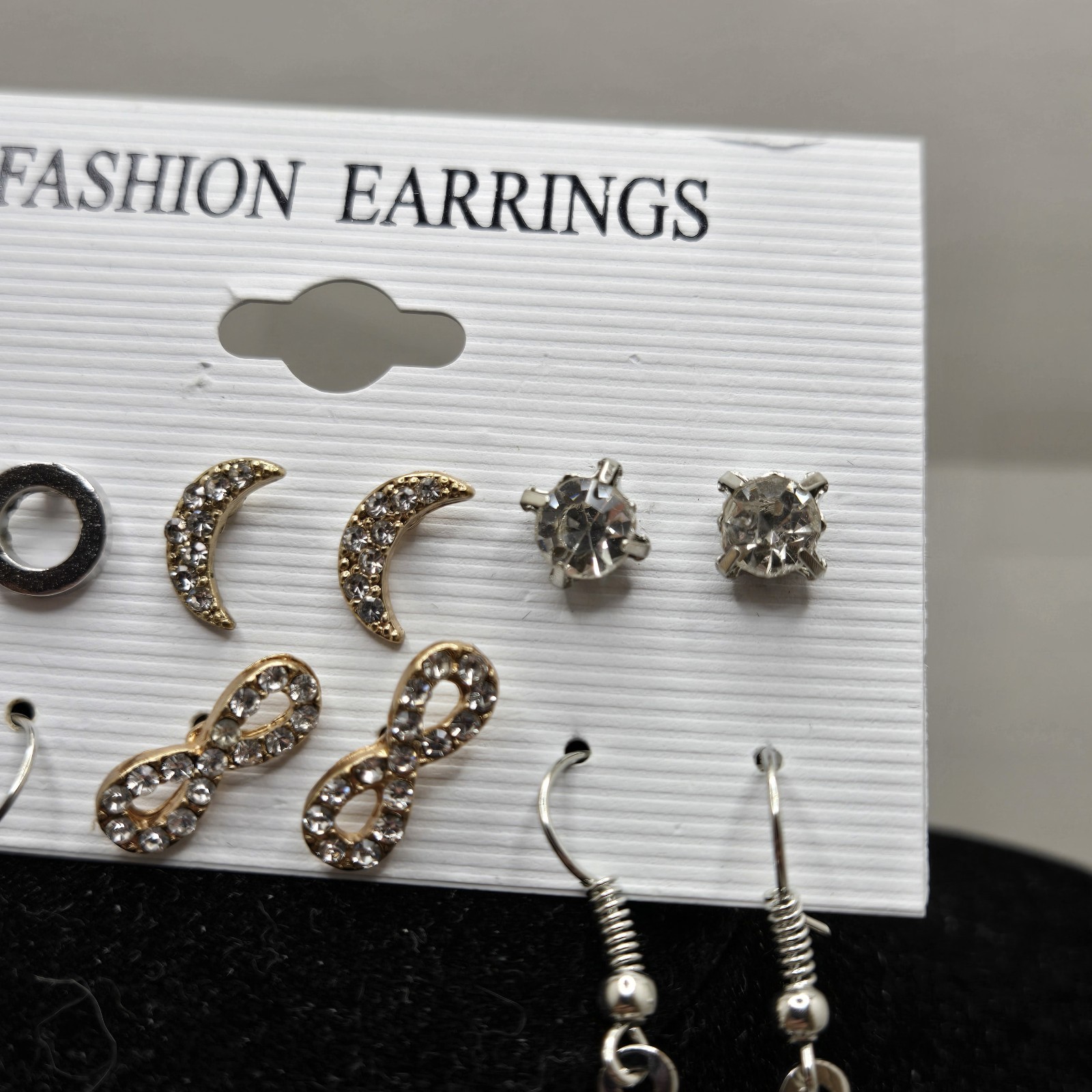 Fashion Earrings-Jewelry Sets Of Six Pair-NEW Silver Colored, Complete