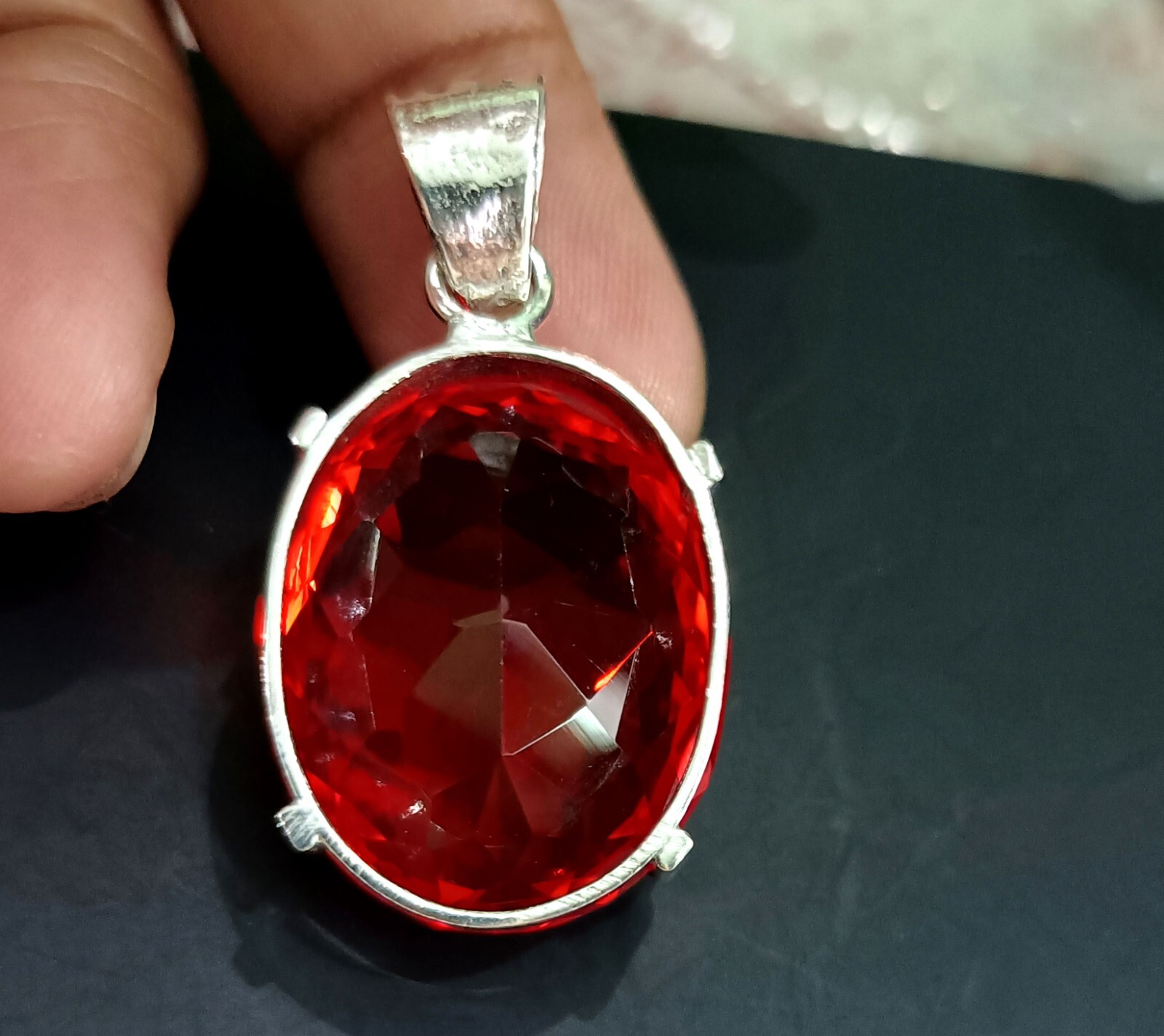 EGL Certified Natural 61.80 Ct Brazilian OVAL RED Topaz Pendant Loose Gemstone