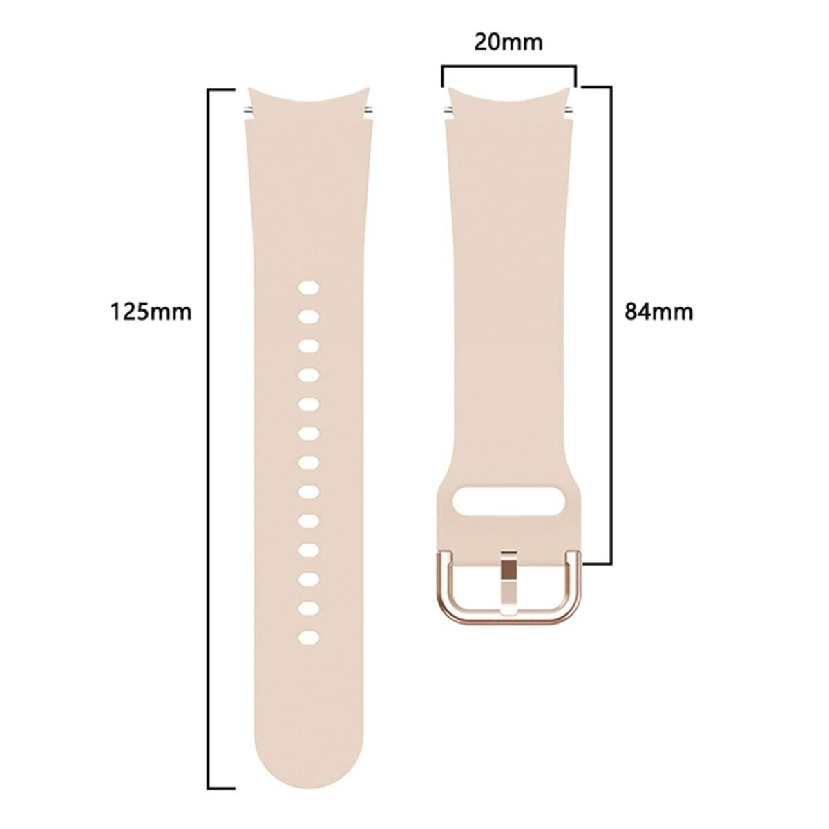 For Samsung Galaxy Watch Silicone Band 4 5 6 40/44/45mm Classic 42/43/46/47mm