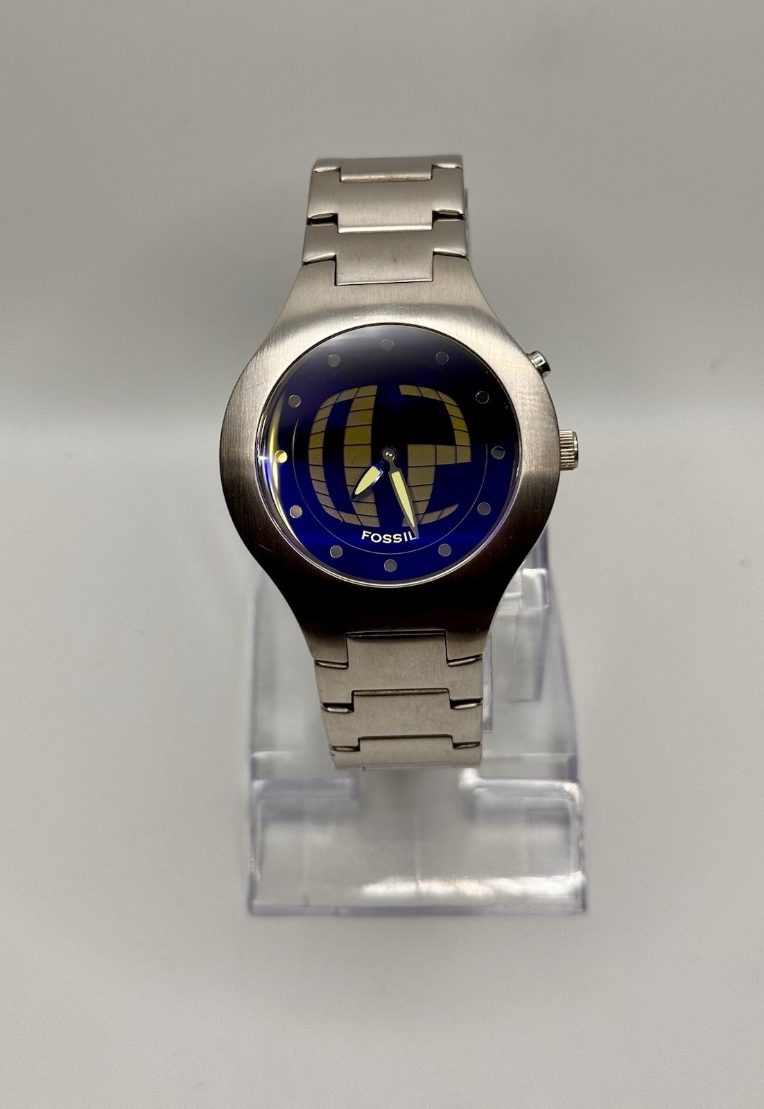 FOSSIL Big Tic JR-8052 Digital Analog Deep Blue Mens Wrist Watch ￼