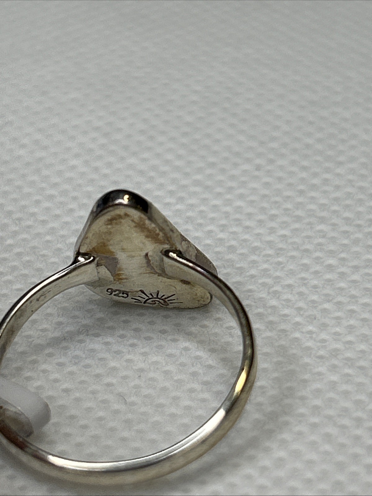 Salty Gem Blue Sea Glass Ring Sz9 Sterling Silver