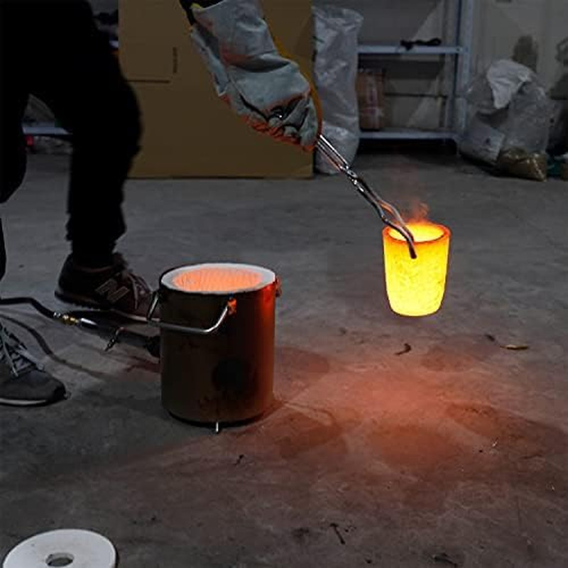 #25-25KG Graphite Crucible with Pouring Spout for Melting Metal | Silicon Carbid