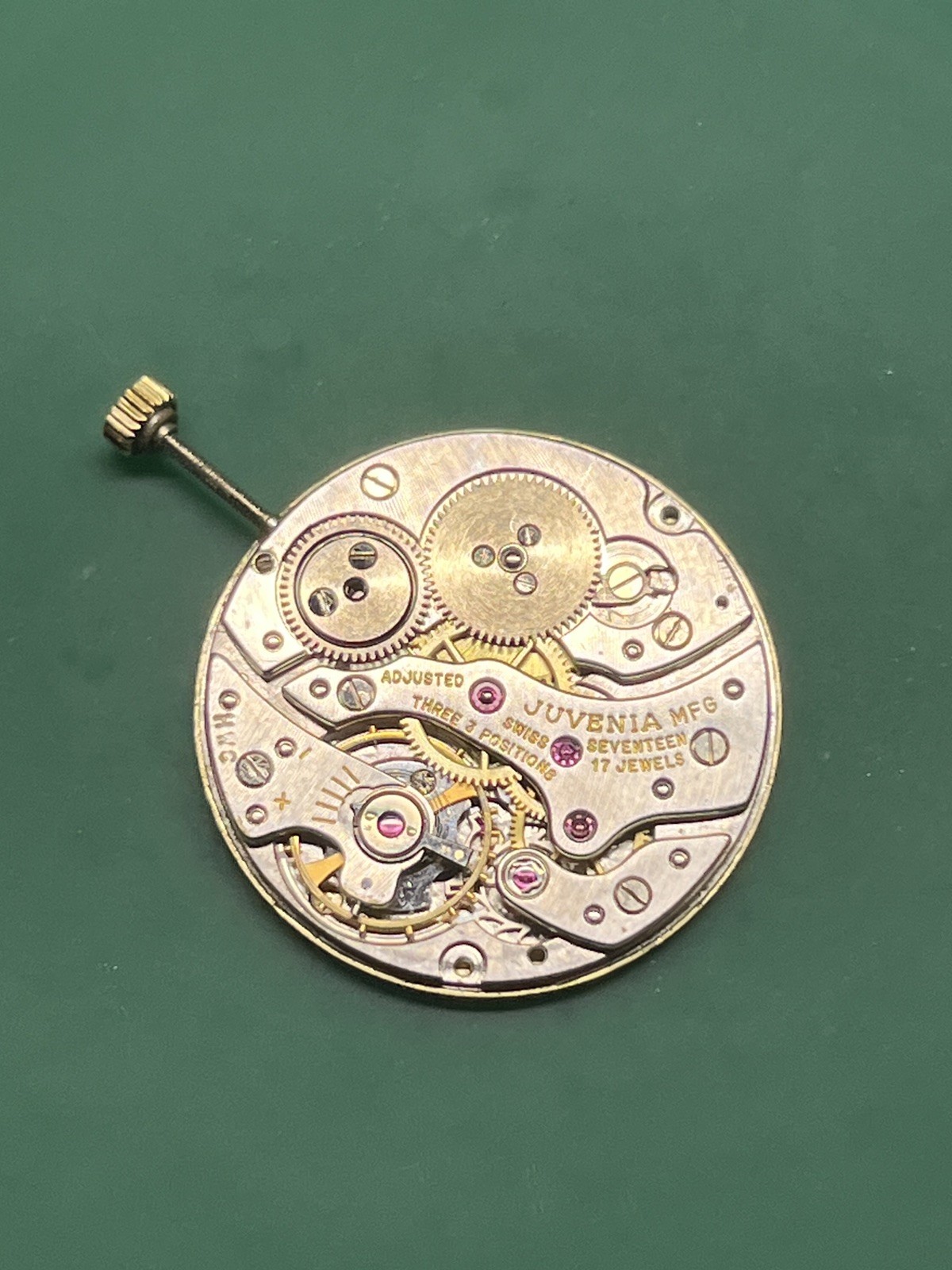 RUNNING Frederic Piguet Cal. 21 Watch Movement 17j Juvenia Gold Tone Dial