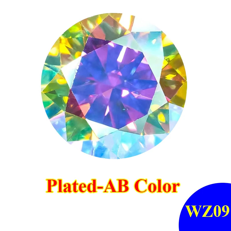 2-20CT AB Blue Raibow Blue Green Purple Moissanite Loose Stone Gemstone with GRA