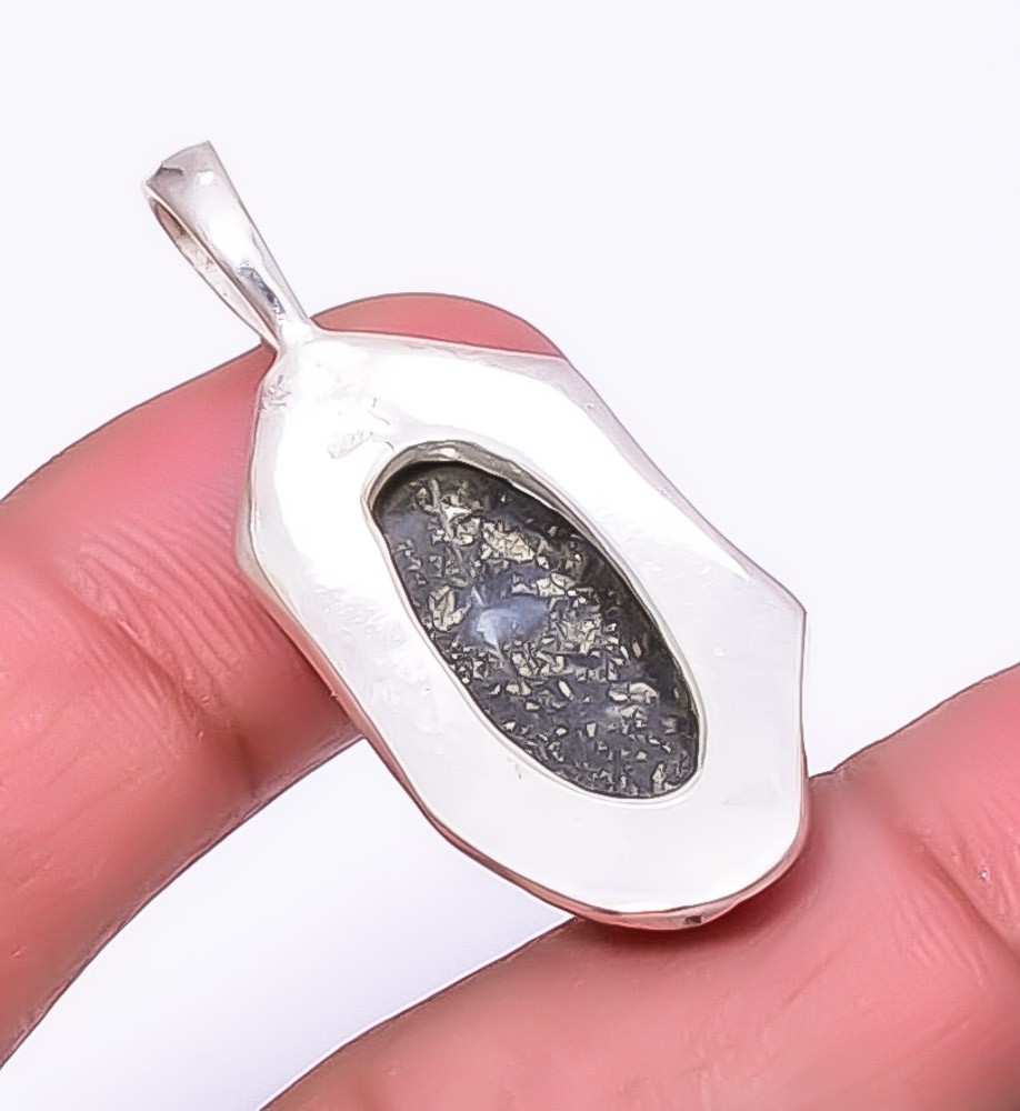 Marcasite – Callahan Mine Gemstone 925 Silver Plated Pendant 1.68″ A326