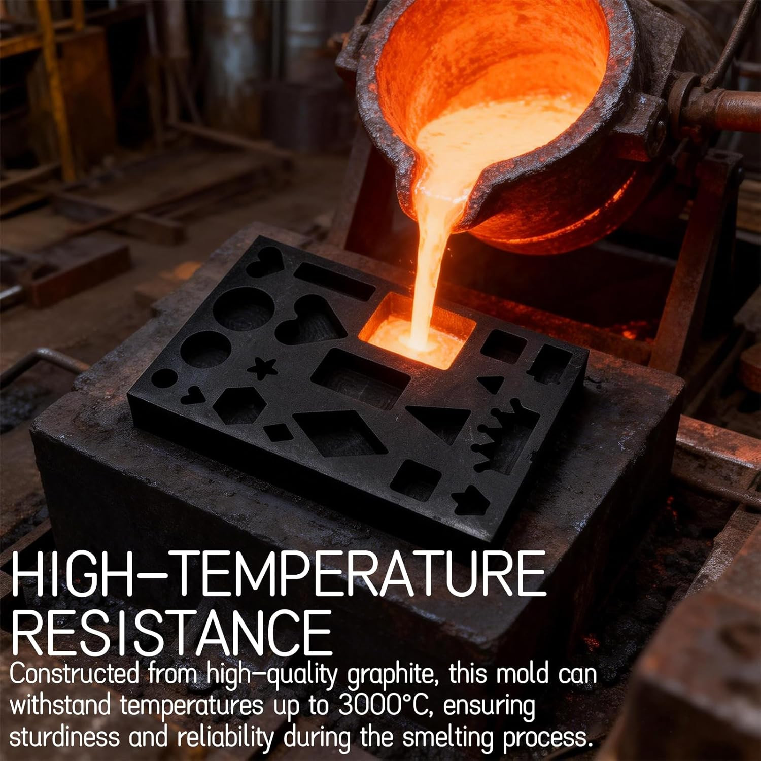 20-In-1 Graphite Ingot Mold for Metal Melting and Casting – Ideal for Gold, Silv