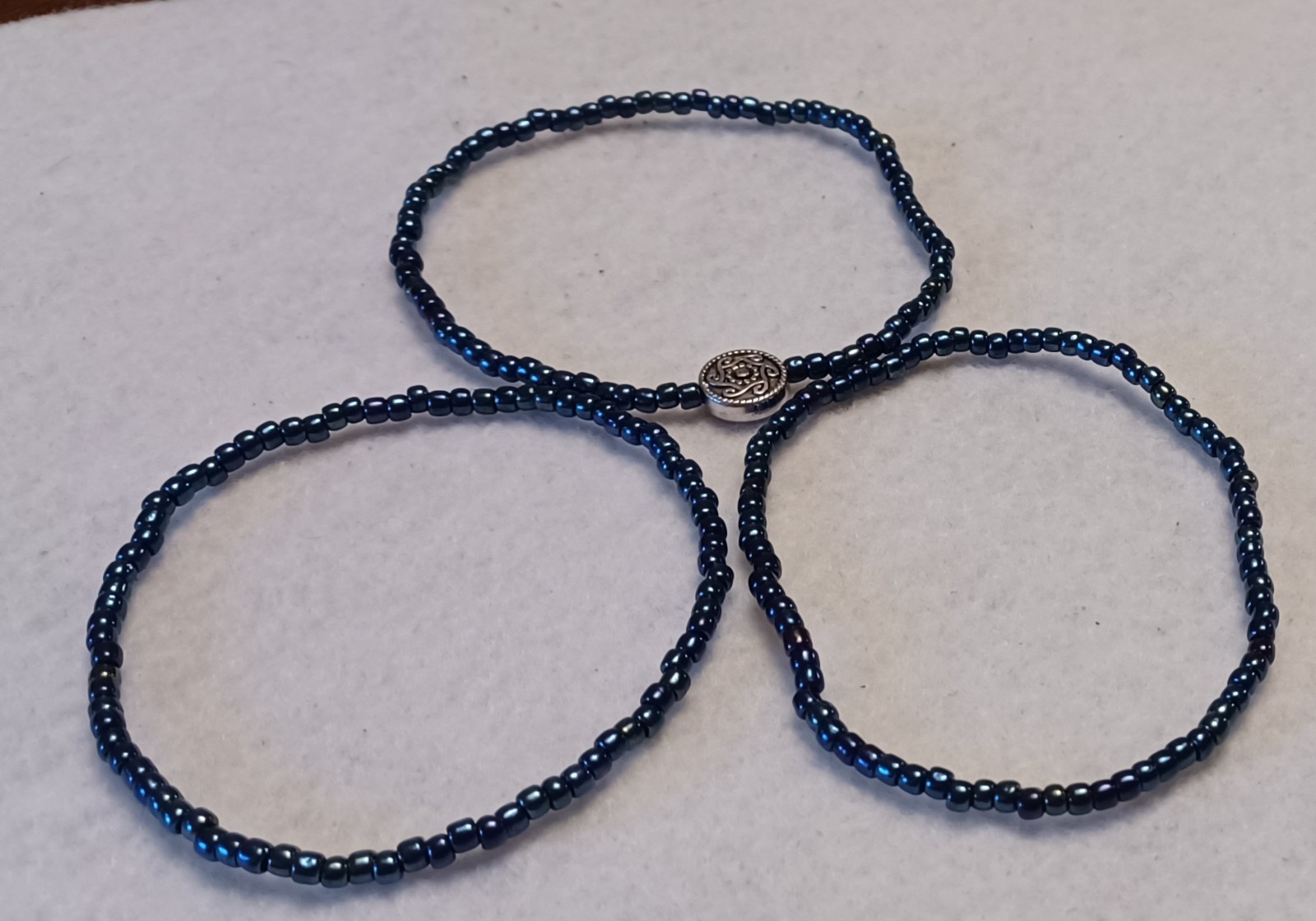 Metallic Cosmos 3 Piece Set Beaded Stretch Toho Glass Seed Beads Bracelets New