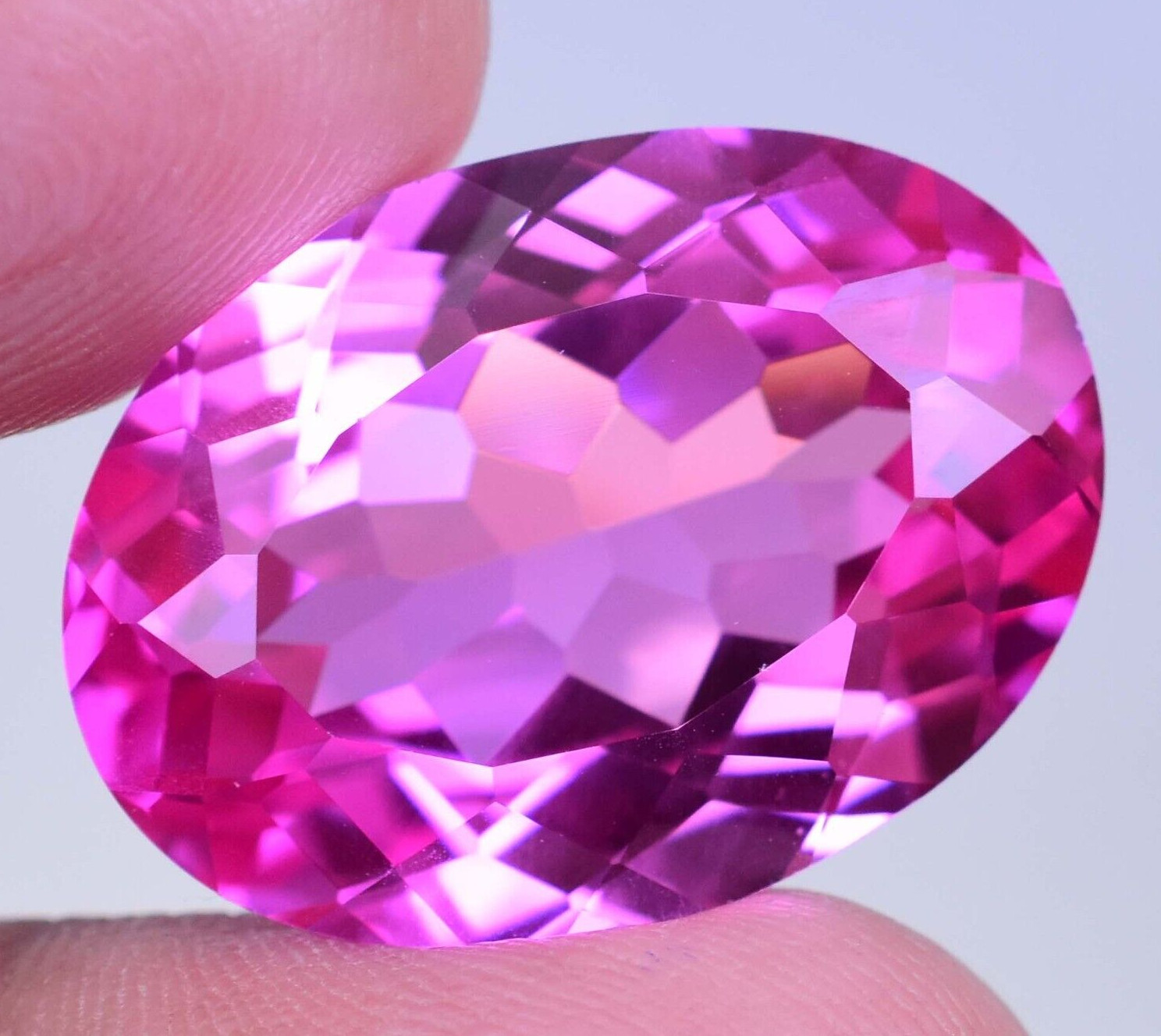 Flawless 38.50 Ct Natural Mogok Pink Ruby Oval Cut Certified Loose Gemstone